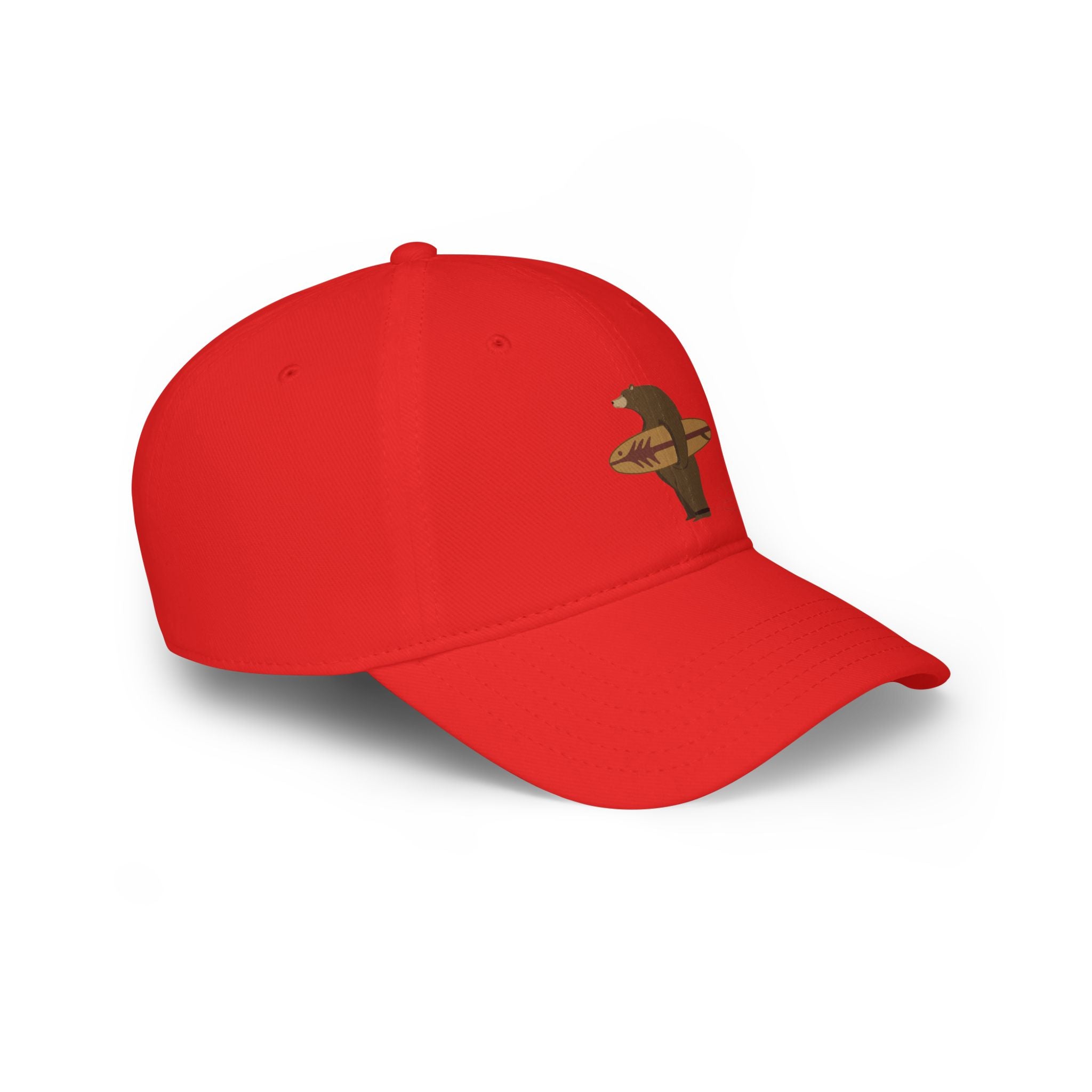 Surfing Grizzly Bear by Fabian Lavater - 100% Cotton Baseball Cap