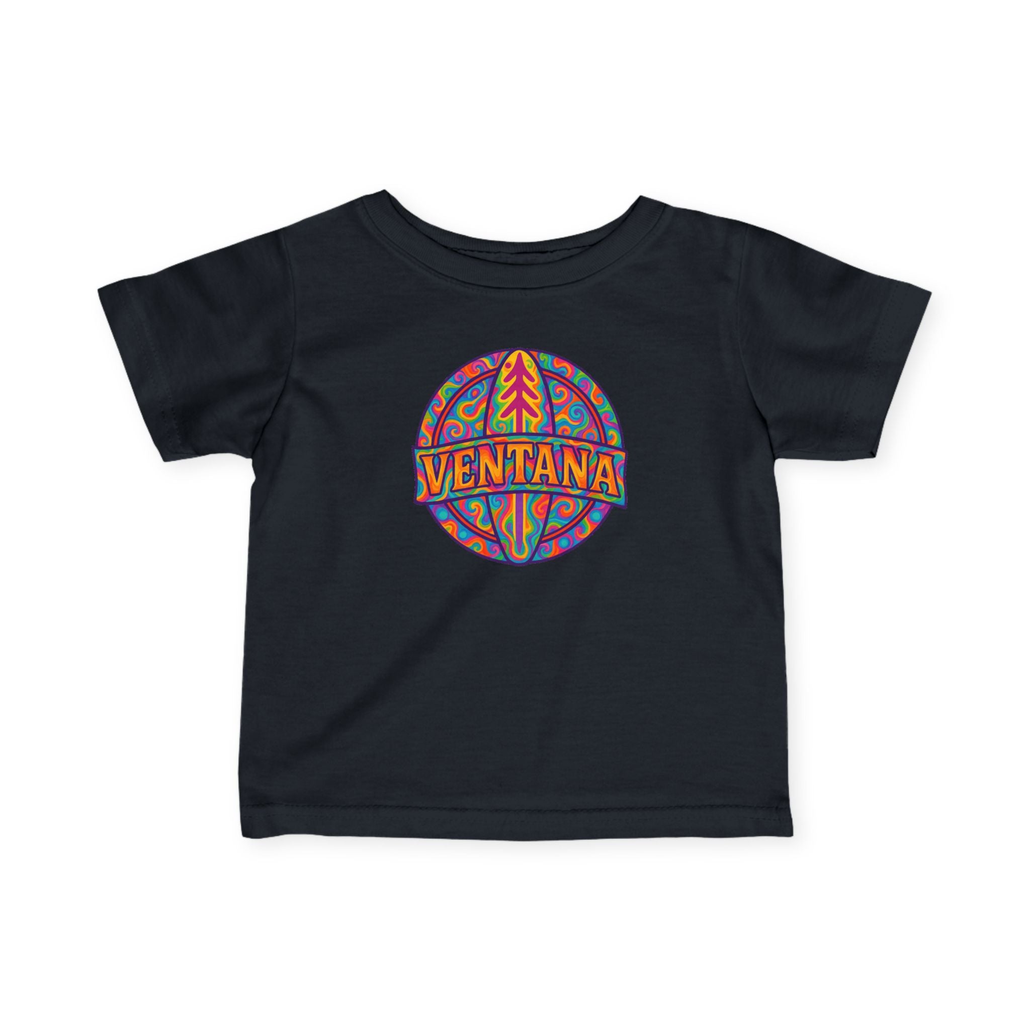 Charcoal t-shirt with colorful &