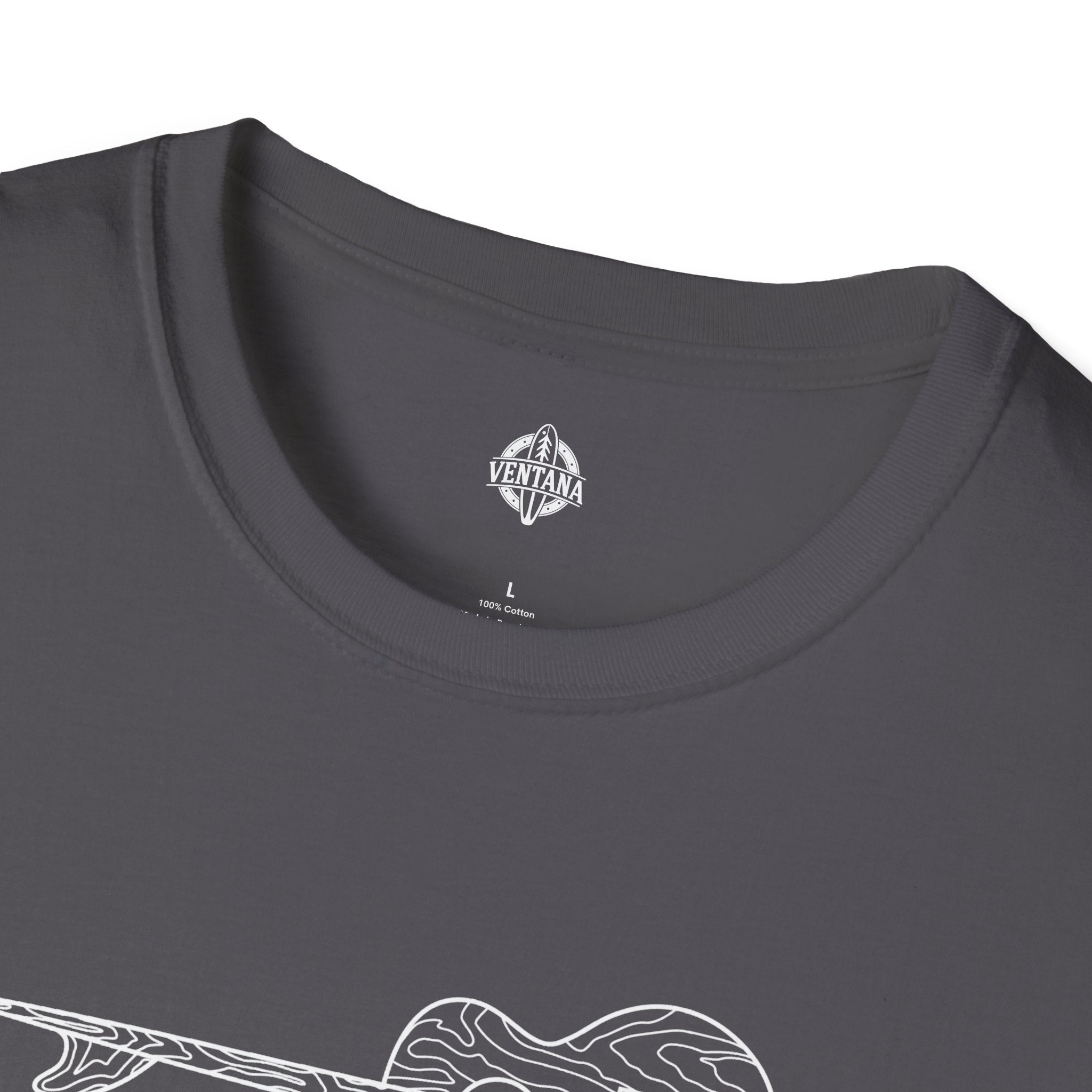 Ventana Santa Cruz Guitar Collab Unisex - Soft Style U.S. Cotton T-Shirt