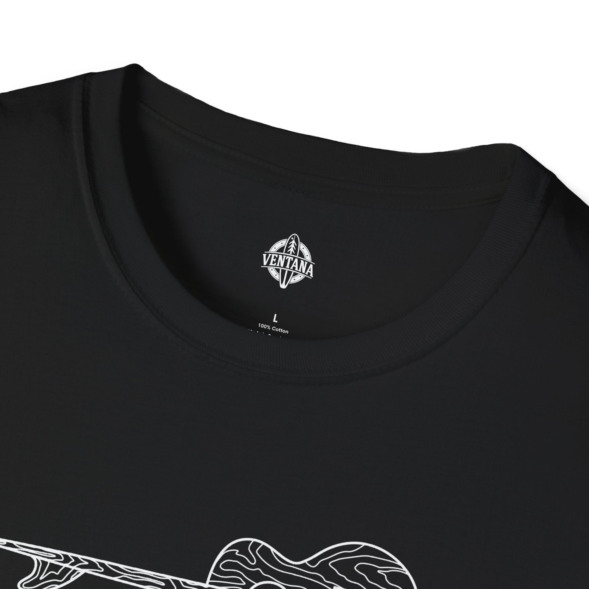 Ventana Santa Cruz Guitar Collab Unisex - Soft Style U.S. Cotton T-Shirt