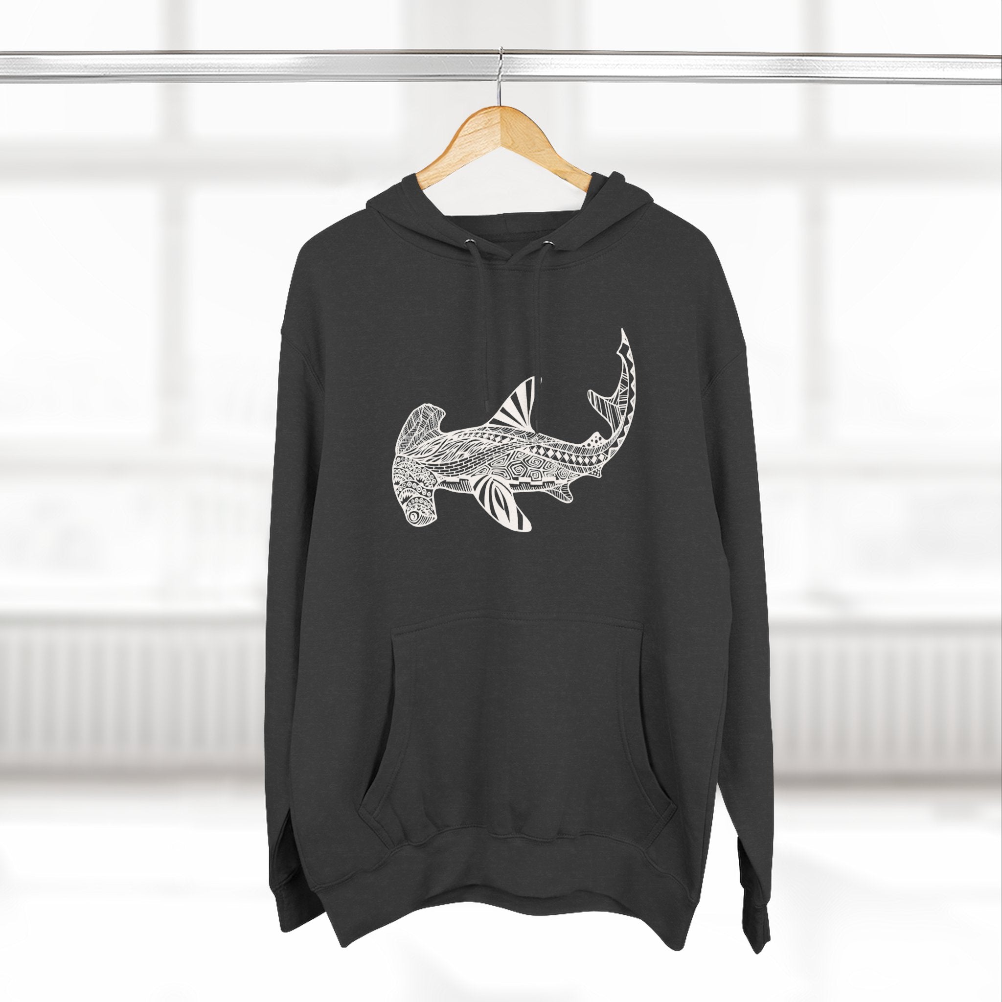 Ventangle Hammerhead Unisex - Pull-Over Cotton Blend Fleece Hoodie