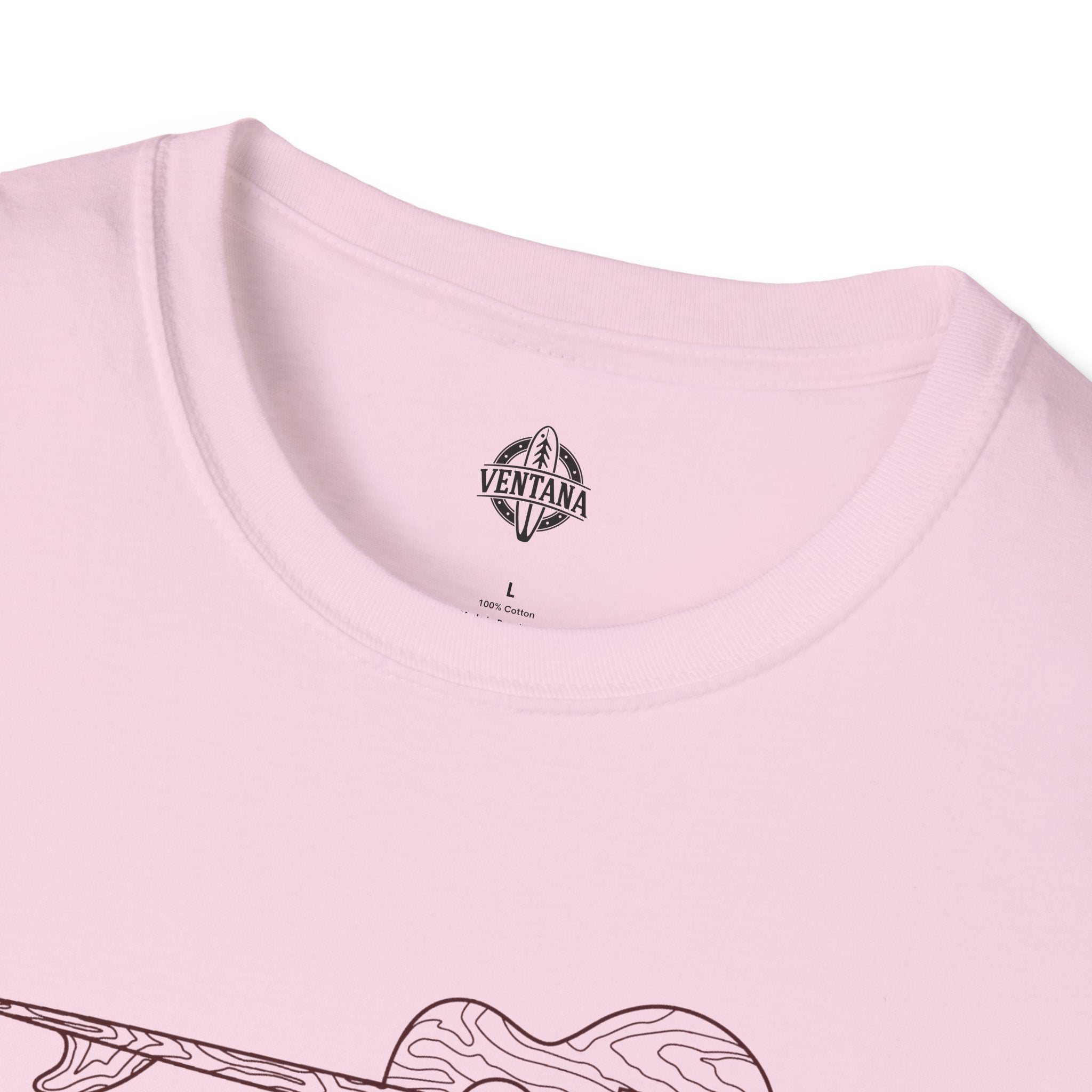 Ventana Santa Cruz Guitar Collab Unisex - Soft Style U.S. Cotton T-Shirt