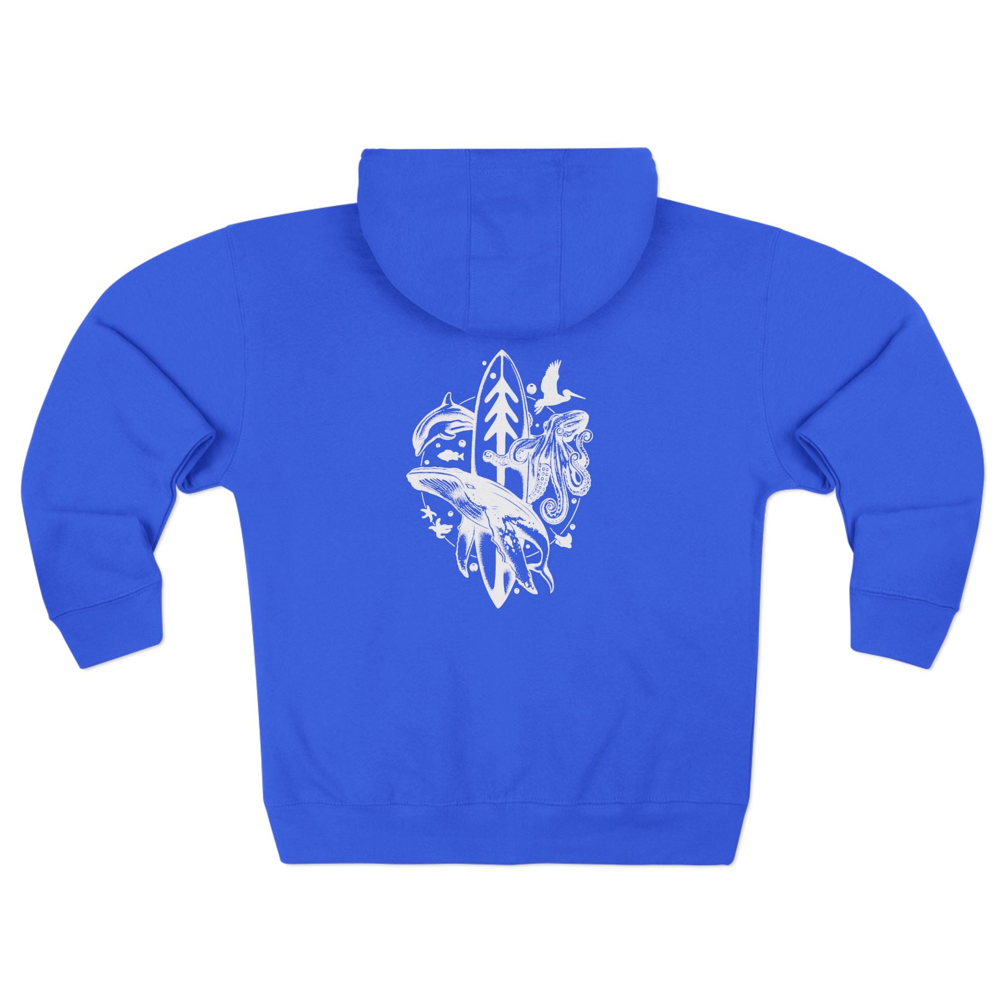Ventana Monterey Bay by Thiago Bianchini Unisex - Zip Cotton Blend Fleece Hoodie