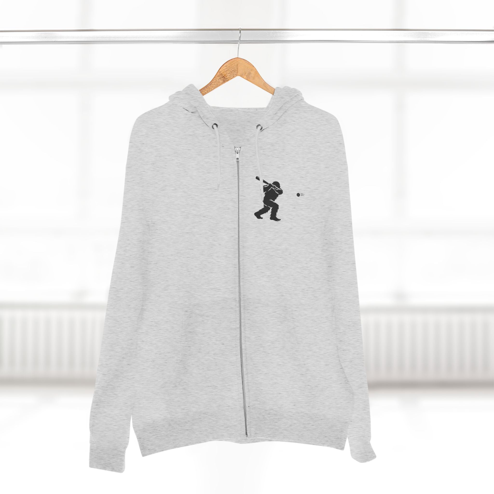 Ventana Sluggersquatch Unisex - Zip Cotton Blend Fleece Hoodie