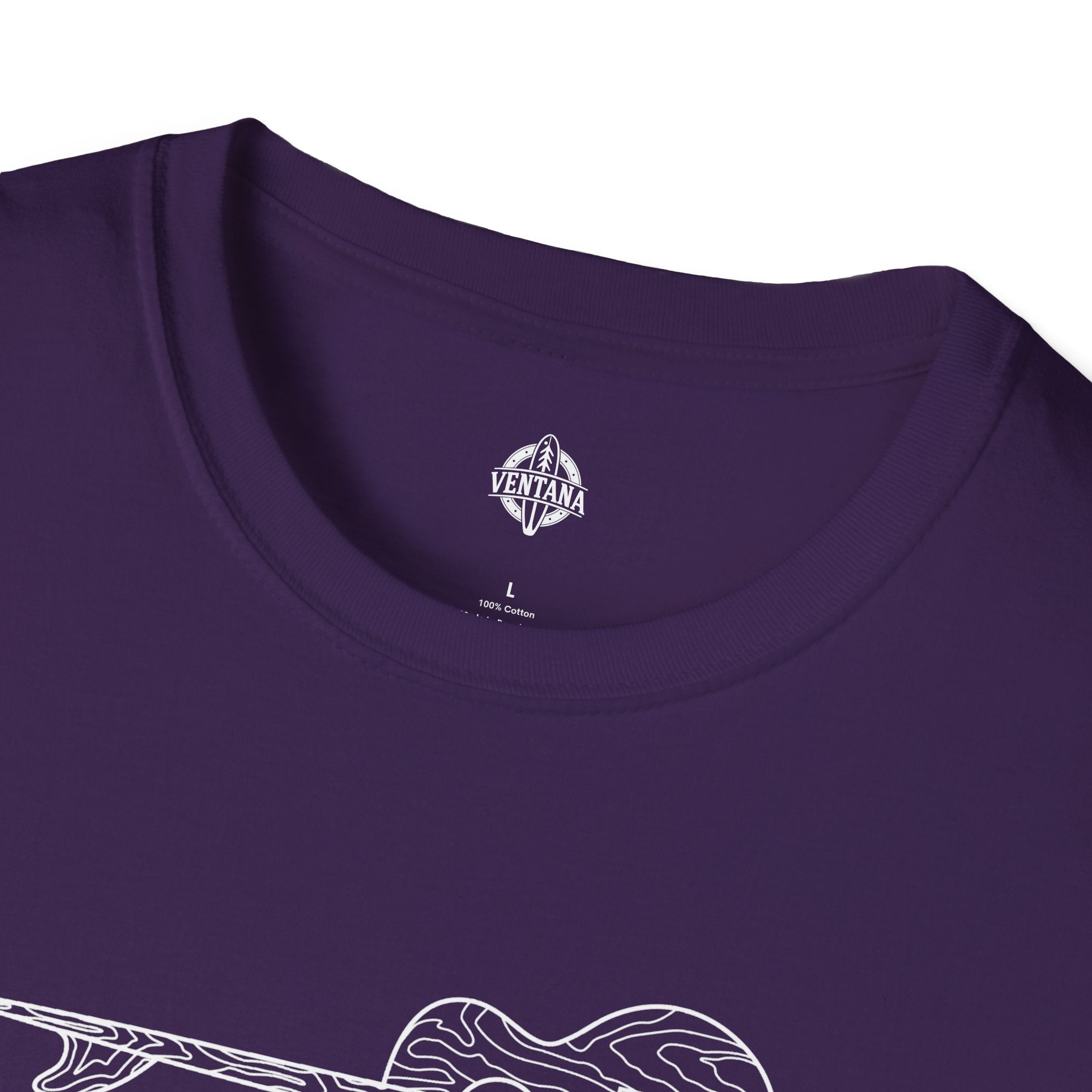Ventana Santa Cruz Guitar Collab Unisex - Soft Style U.S. Cotton T-Shirt
