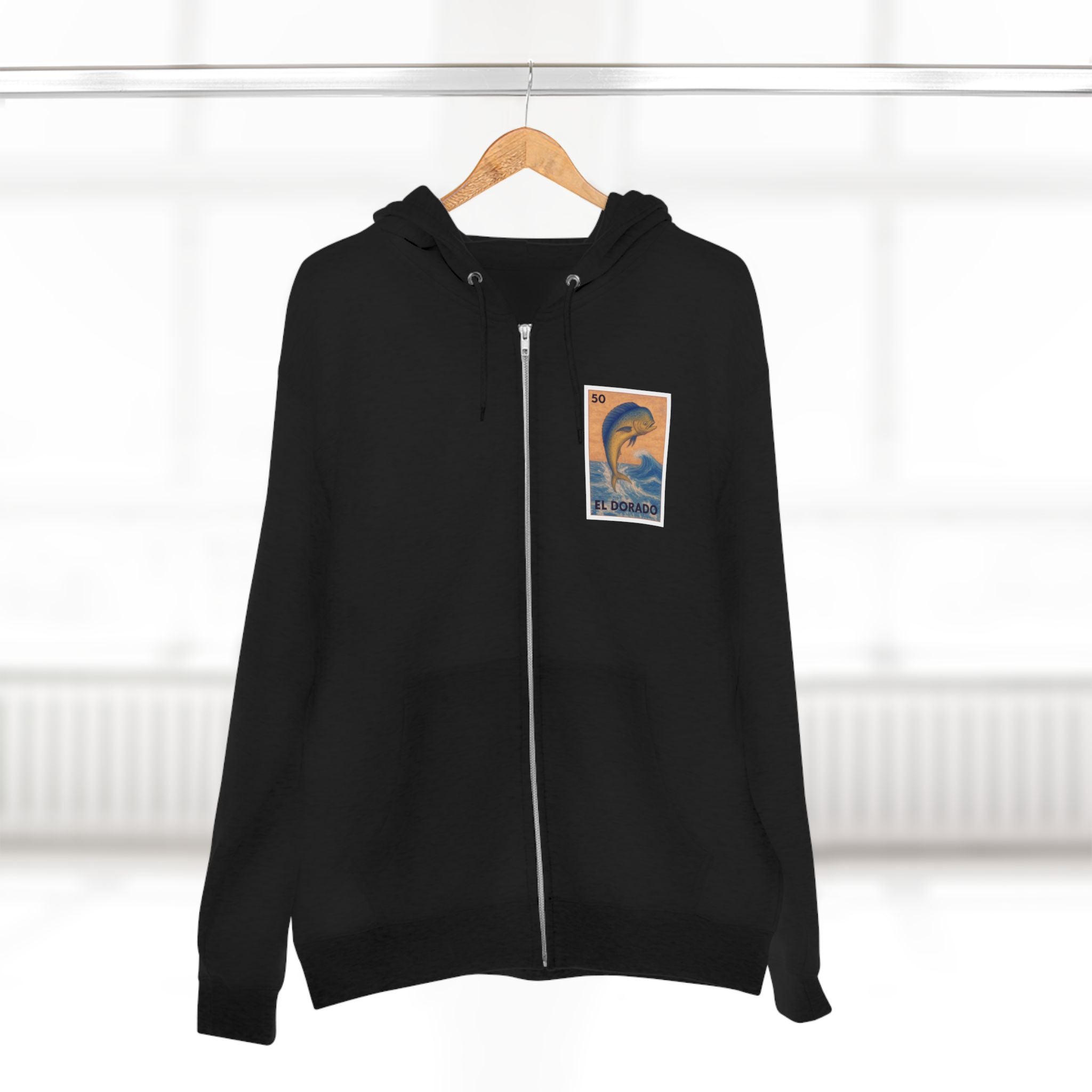 Dorado Lotería Unisex - Zip Cotton Blend Fleece Hoodie (El Dorado)