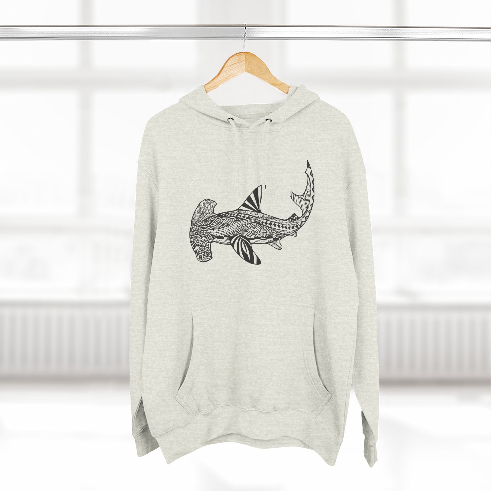 Ventangle Hammerhead Unisex - Pull-Over Cotton Blend Fleece Hoodie