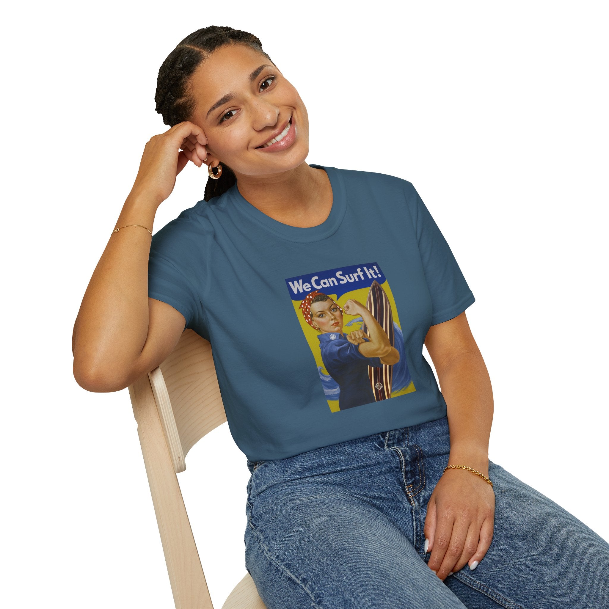 Rosie the Surfer Unisex - Soft Style U.S. Cotton T-Shirt