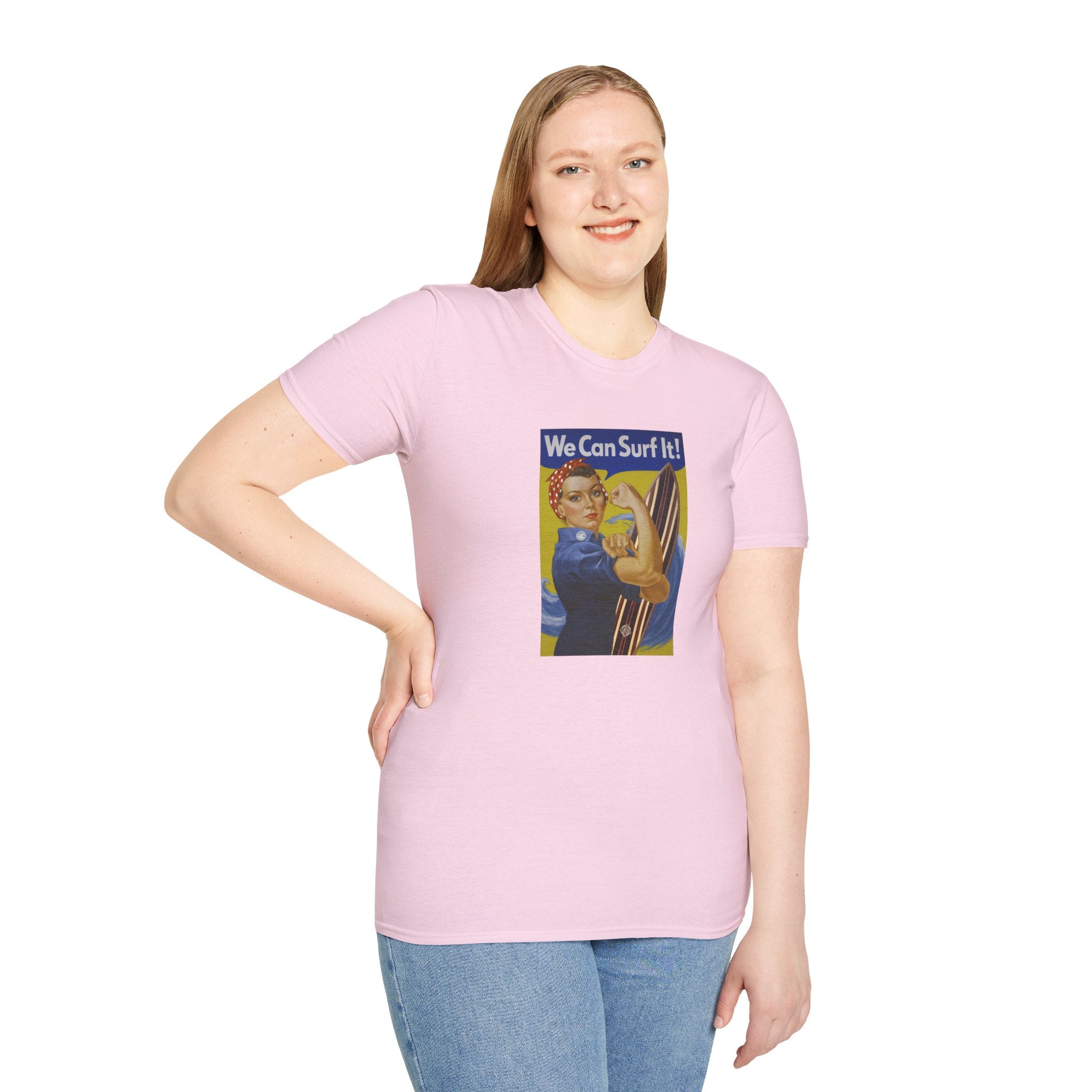 Rosie the Surfer Unisex - Soft Style U.S. Cotton T-Shirt