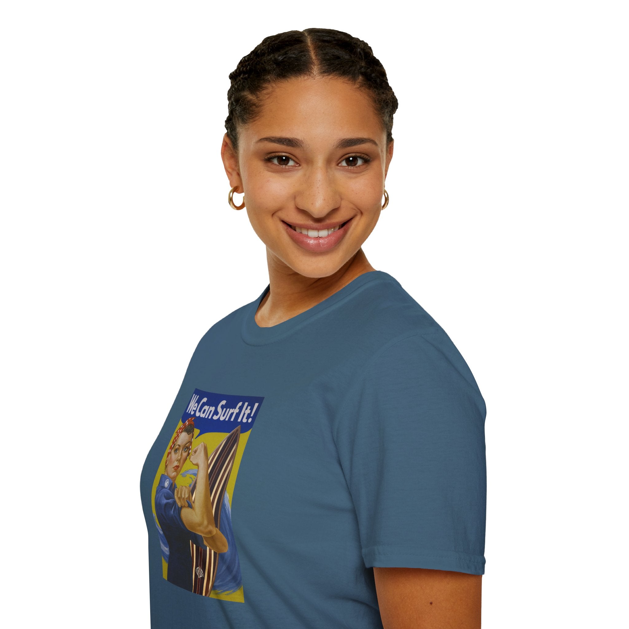 Rosie the Surfer Unisex - Soft Style U.S. Cotton T-Shirt