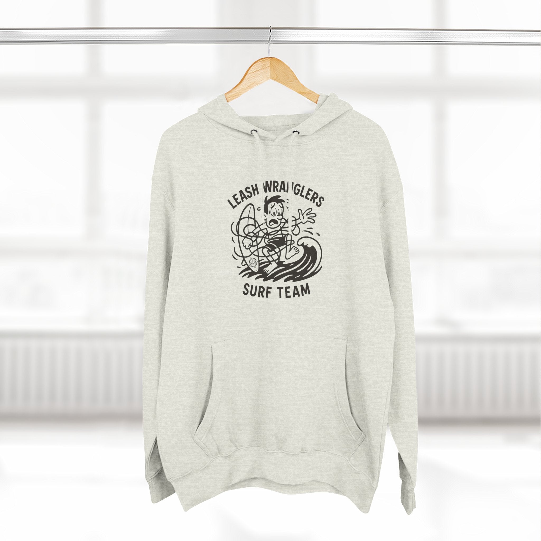 Leash Wranglers Surf Team Unisex - Pull-Over Cotton Blend Fleece Hoodie