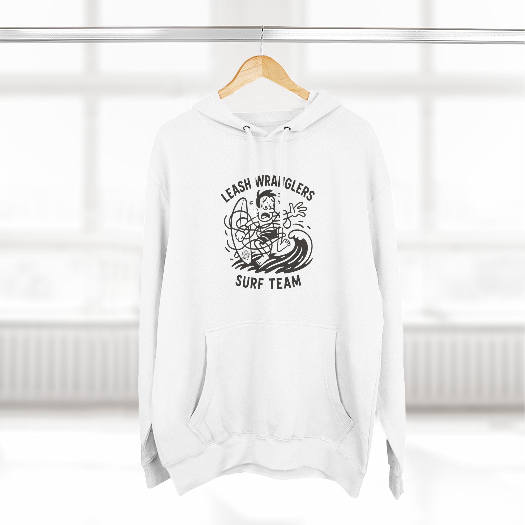 Leash Wranglers Surf Team Unisex - Pull-Over Cotton Blend Fleece Hoodie
