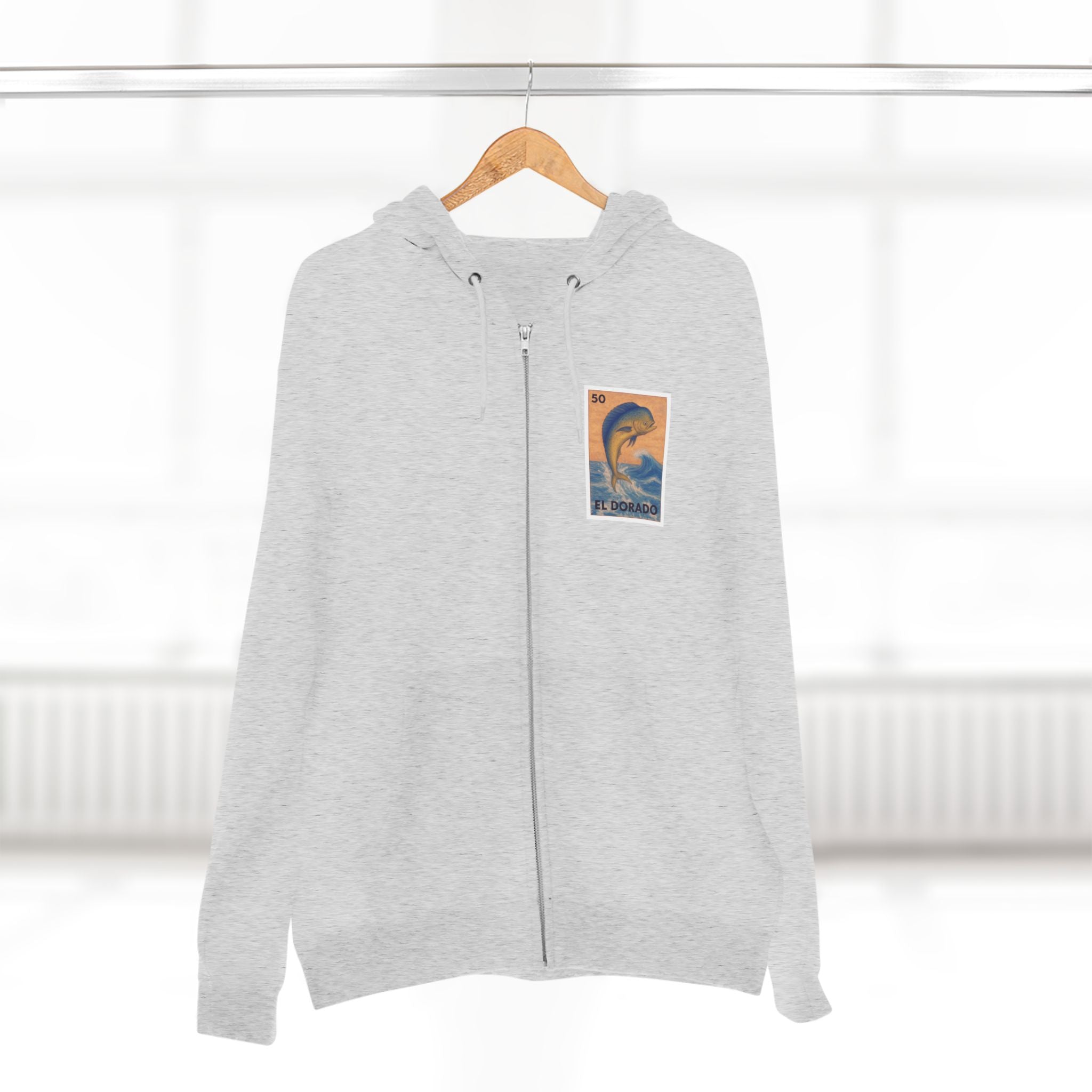 Dorado Lotería Unisex - Zip Cotton Blend Fleece Hoodie (El Dorado)