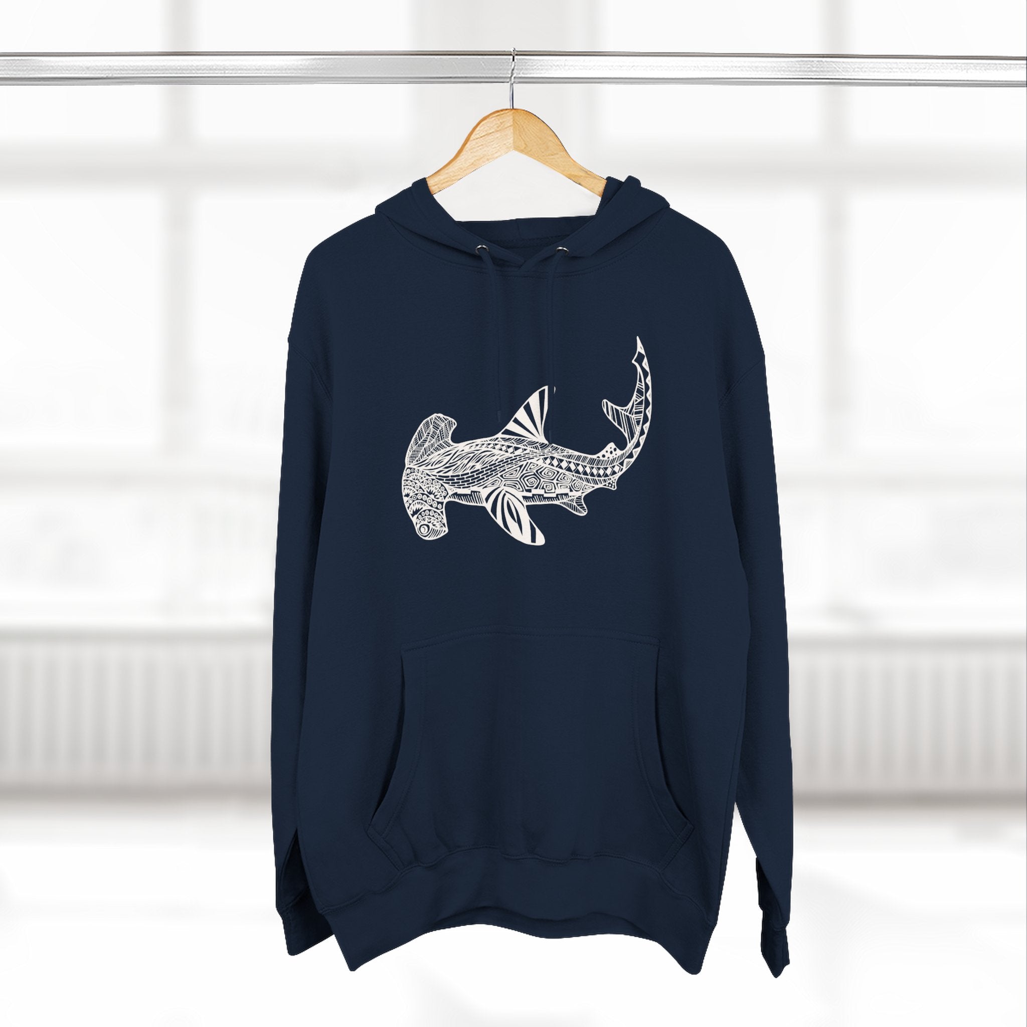 Ventangle Hammerhead Unisex - Pull-Over Cotton Blend Fleece Hoodie