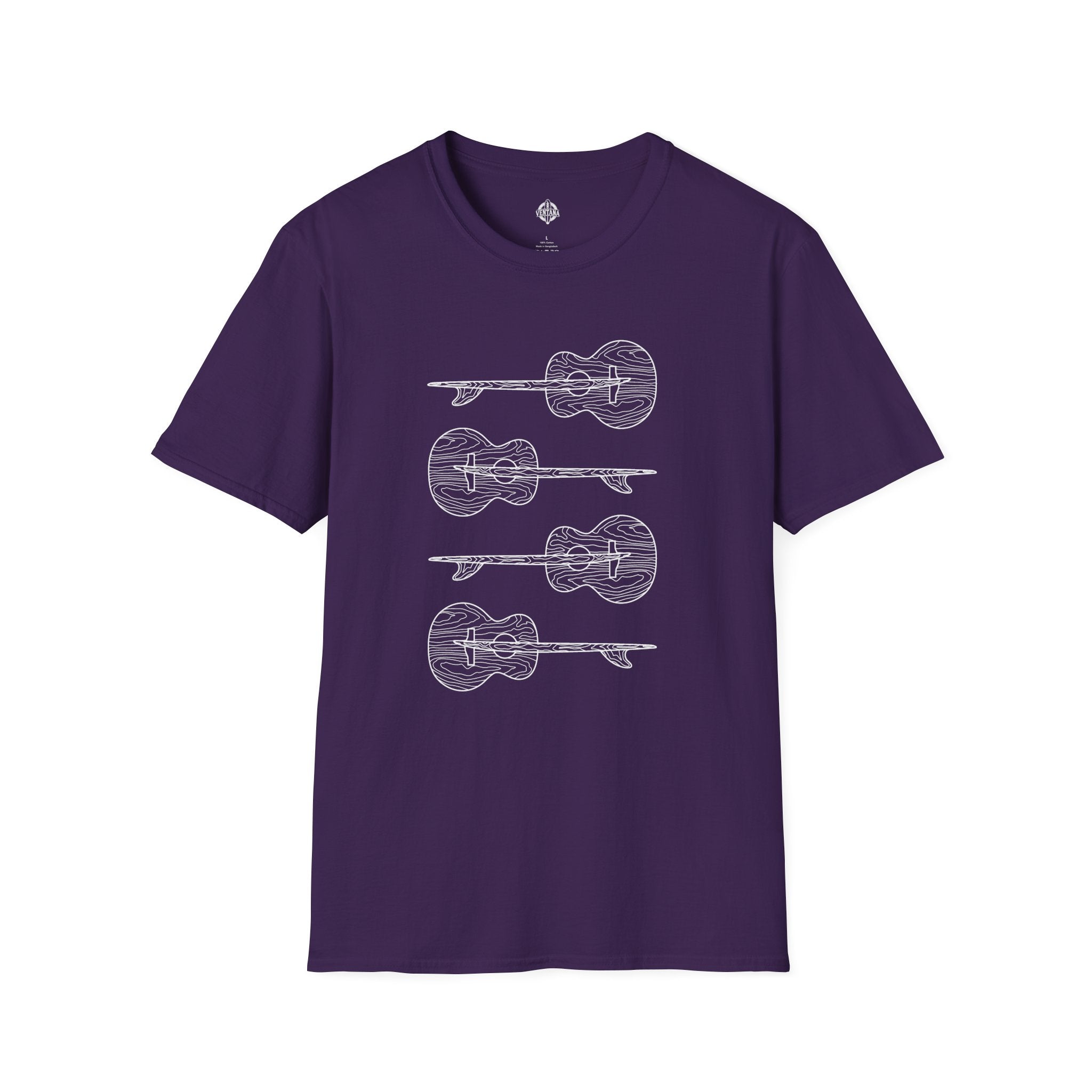 Ventana Santa Cruz Guitar Collab Unisex - Soft Style U.S. Cotton T-Shirt
