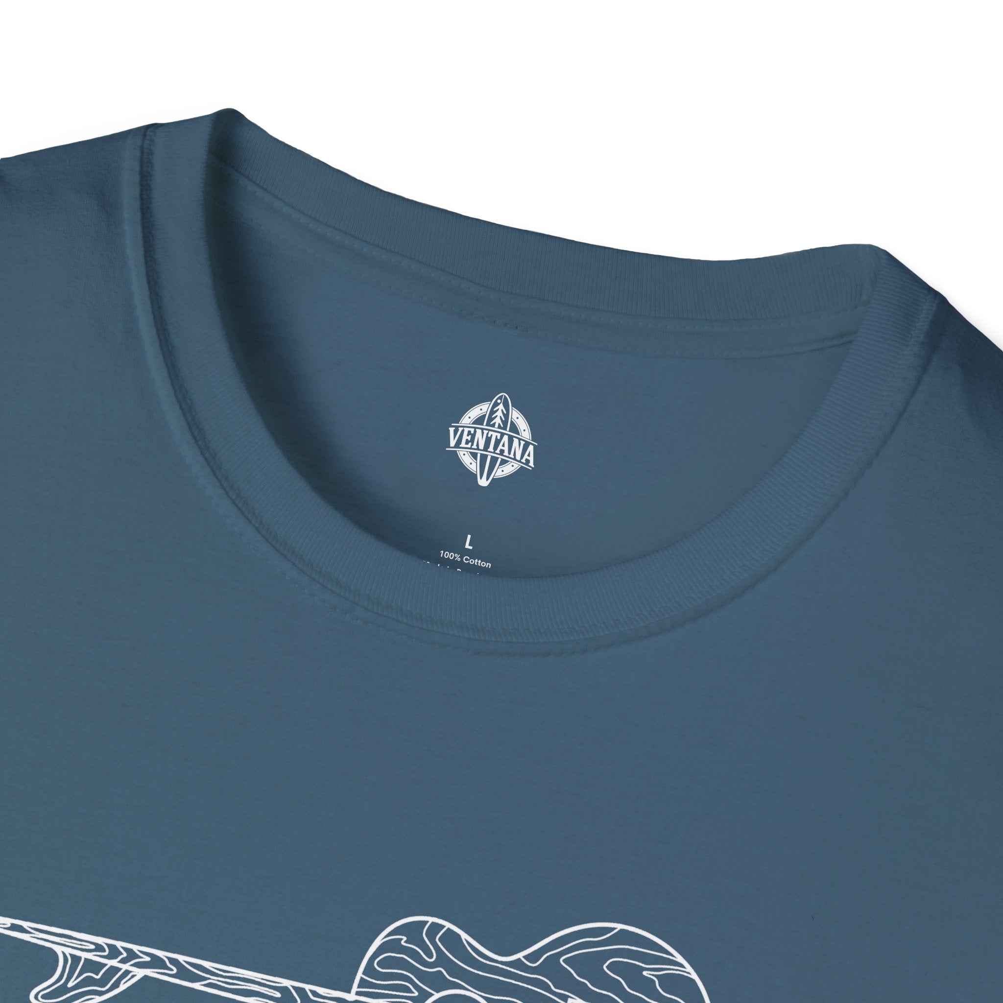 Ventana Santa Cruz Guitar Collab Unisex - Soft Style U.S. Cotton T-Shirt