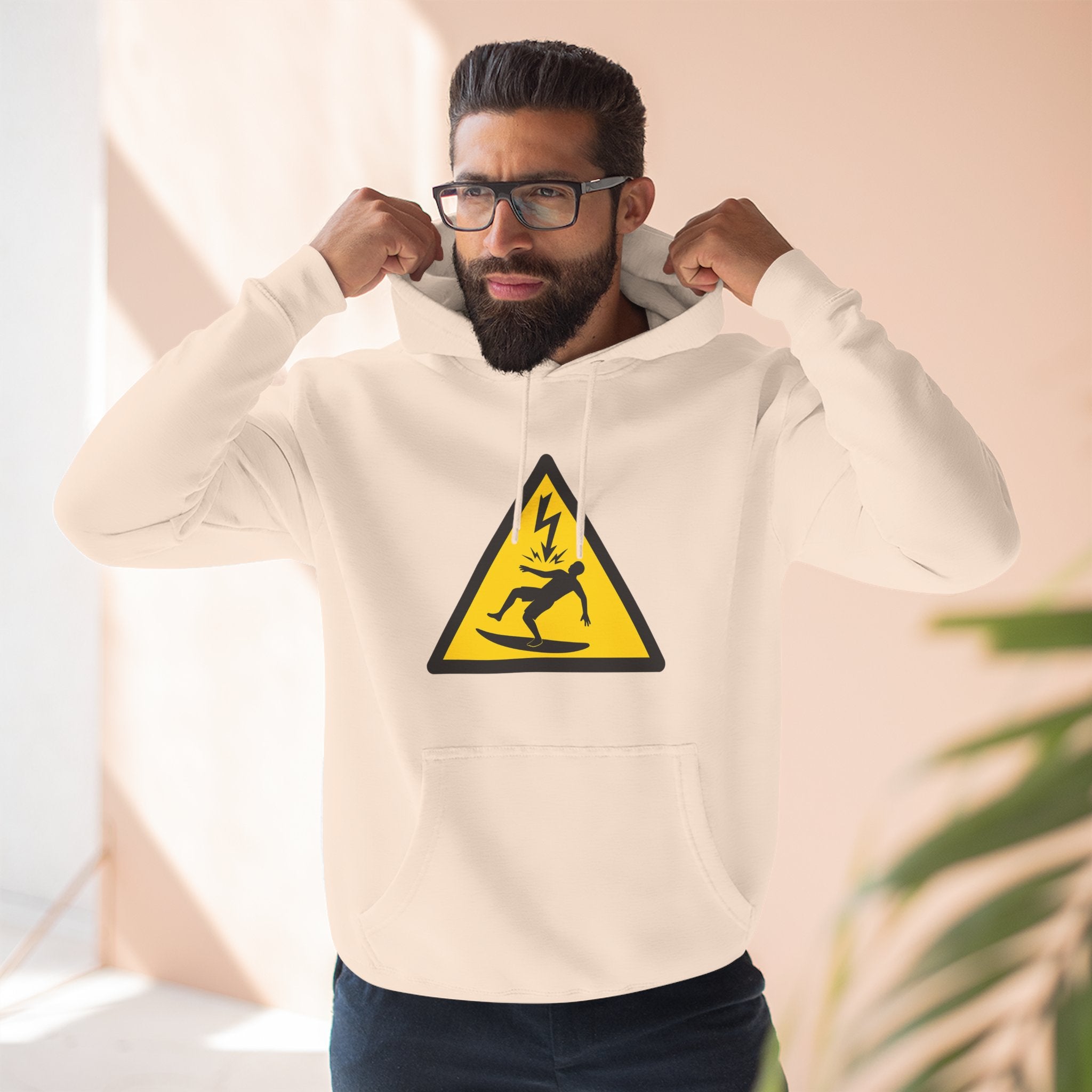 Electric Surfer Unisex - Pull-Over Cotton Blend Fleece Hoodie