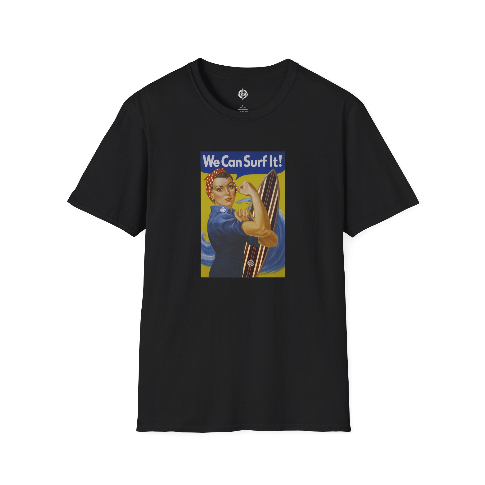 Rosie the Surfer Unisex - Soft Style U.S. Cotton T-Shirt