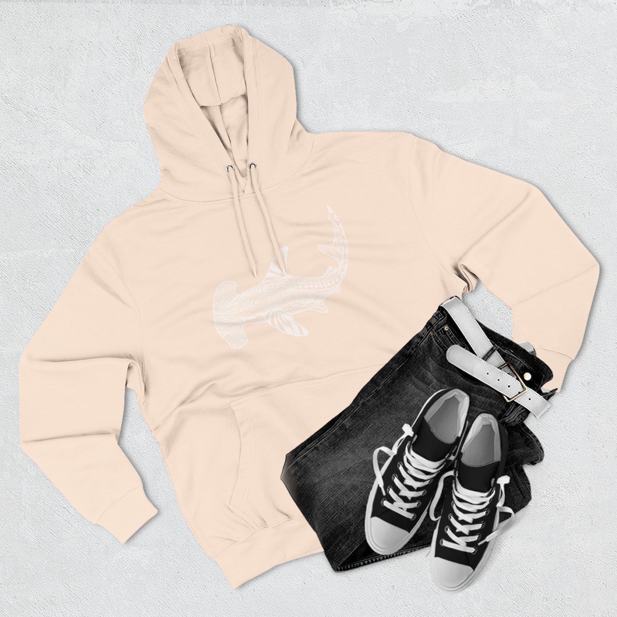 Ventangle Hammerhead Unisex - Pull-Over Cotton Blend Fleece Hoodie