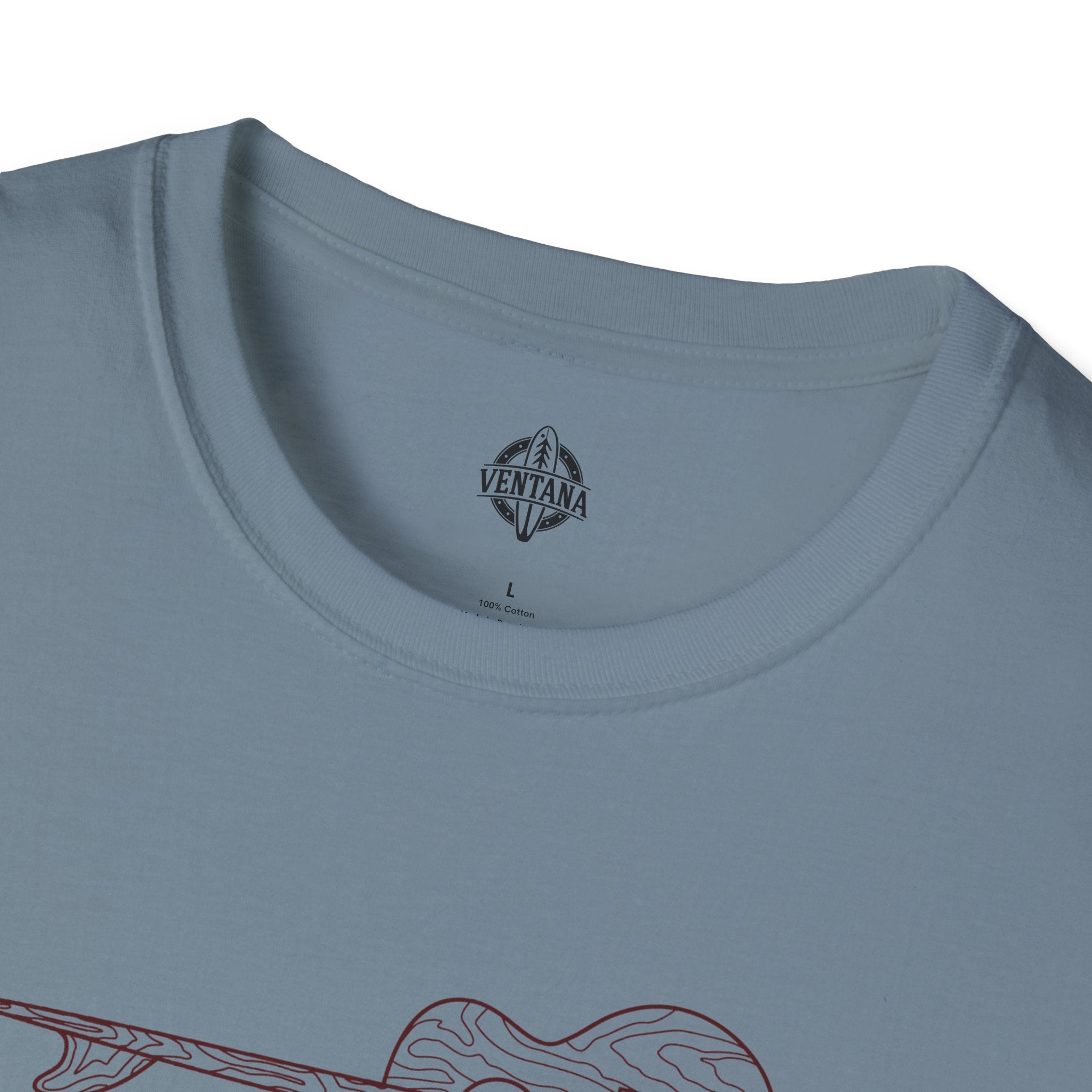 Ventana Santa Cruz Guitar Collab Unisex - Soft Style U.S. Cotton T-Shirt