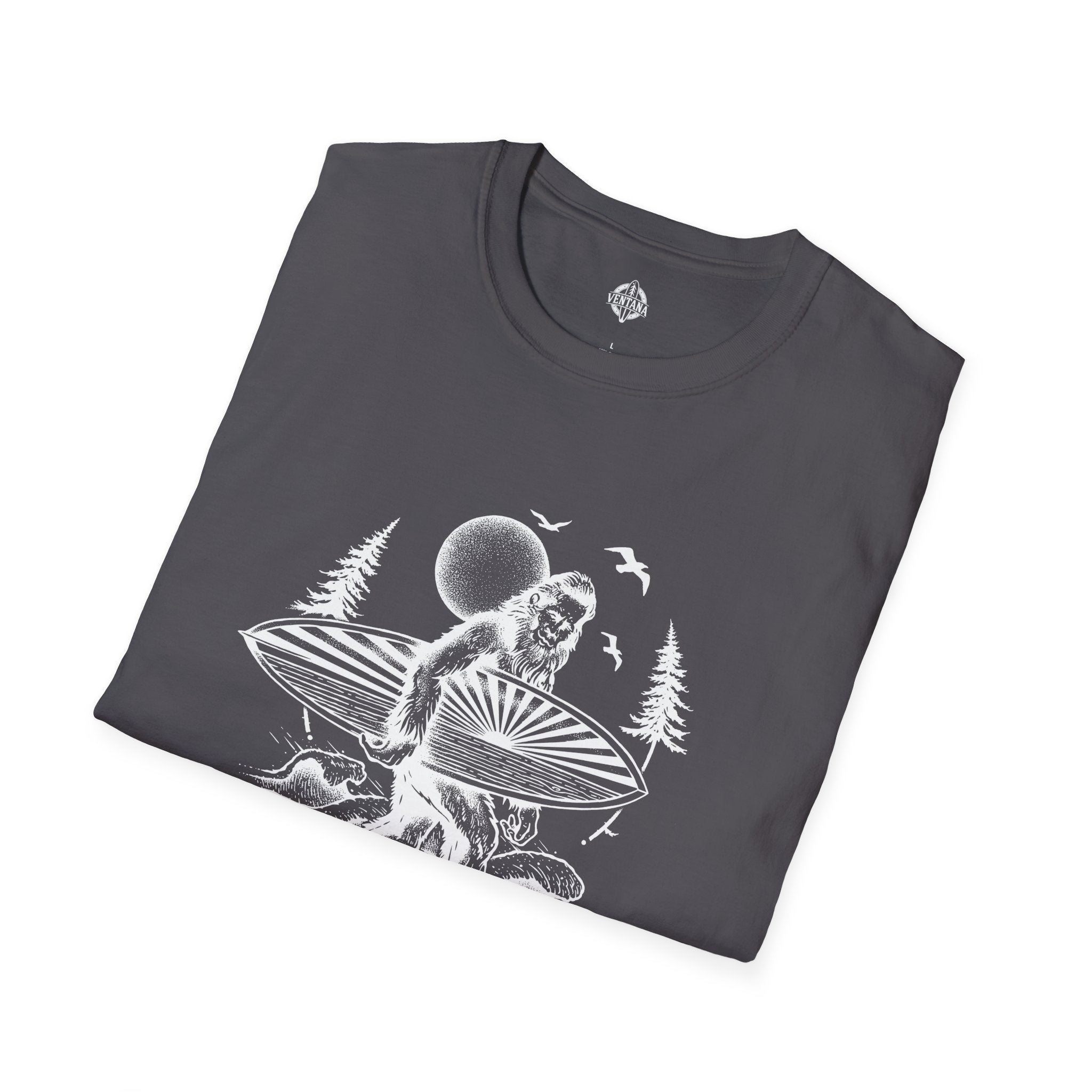 Ventana Surfsquatch by Thiago Bianchini Unisex - Soft Style U.S. Cotton T-Shirt