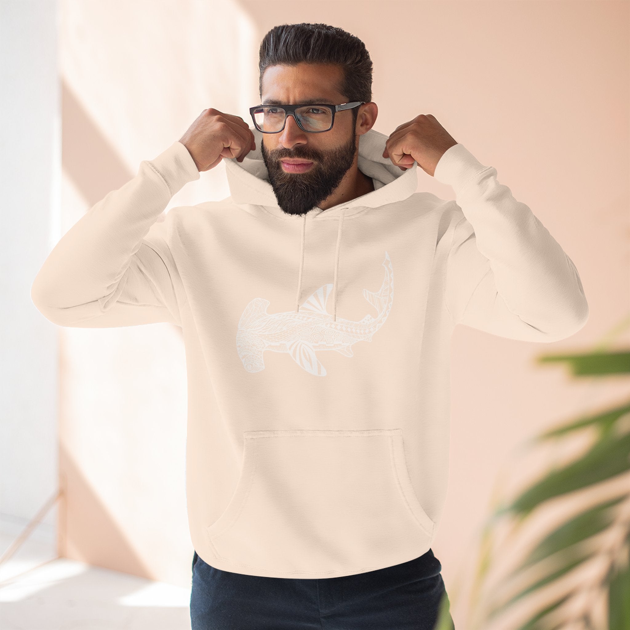 Ventangle Hammerhead Unisex - Pull-Over Cotton Blend Fleece Hoodie