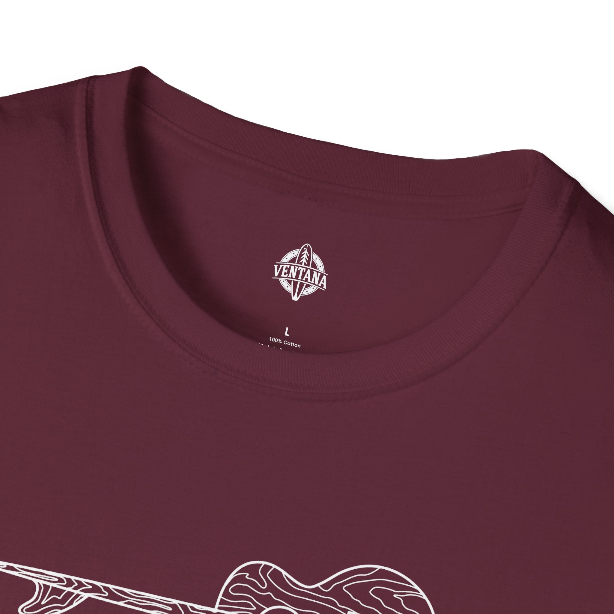 Ventana Santa Cruz Guitar Collab Unisex - Soft Style U.S. Cotton T-Shirt