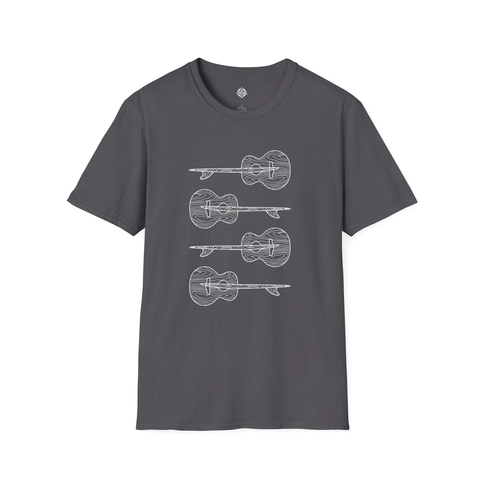 Ventana Santa Cruz Guitar Collab Unisex - Soft Style U.S. Cotton T-Shirt