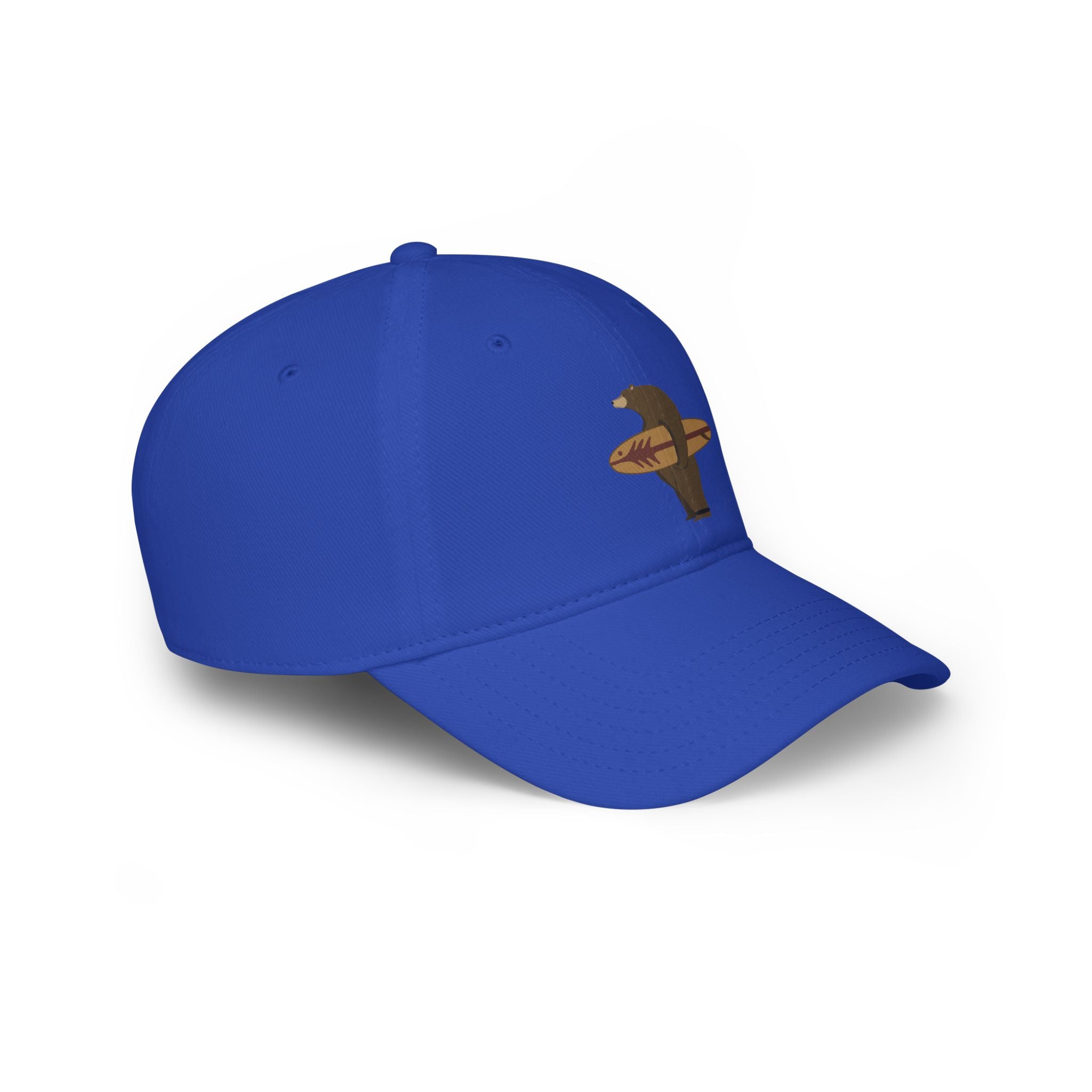 Surfing Grizzly Bear by Fabian Lavater - 100% Cotton Baseball Cap