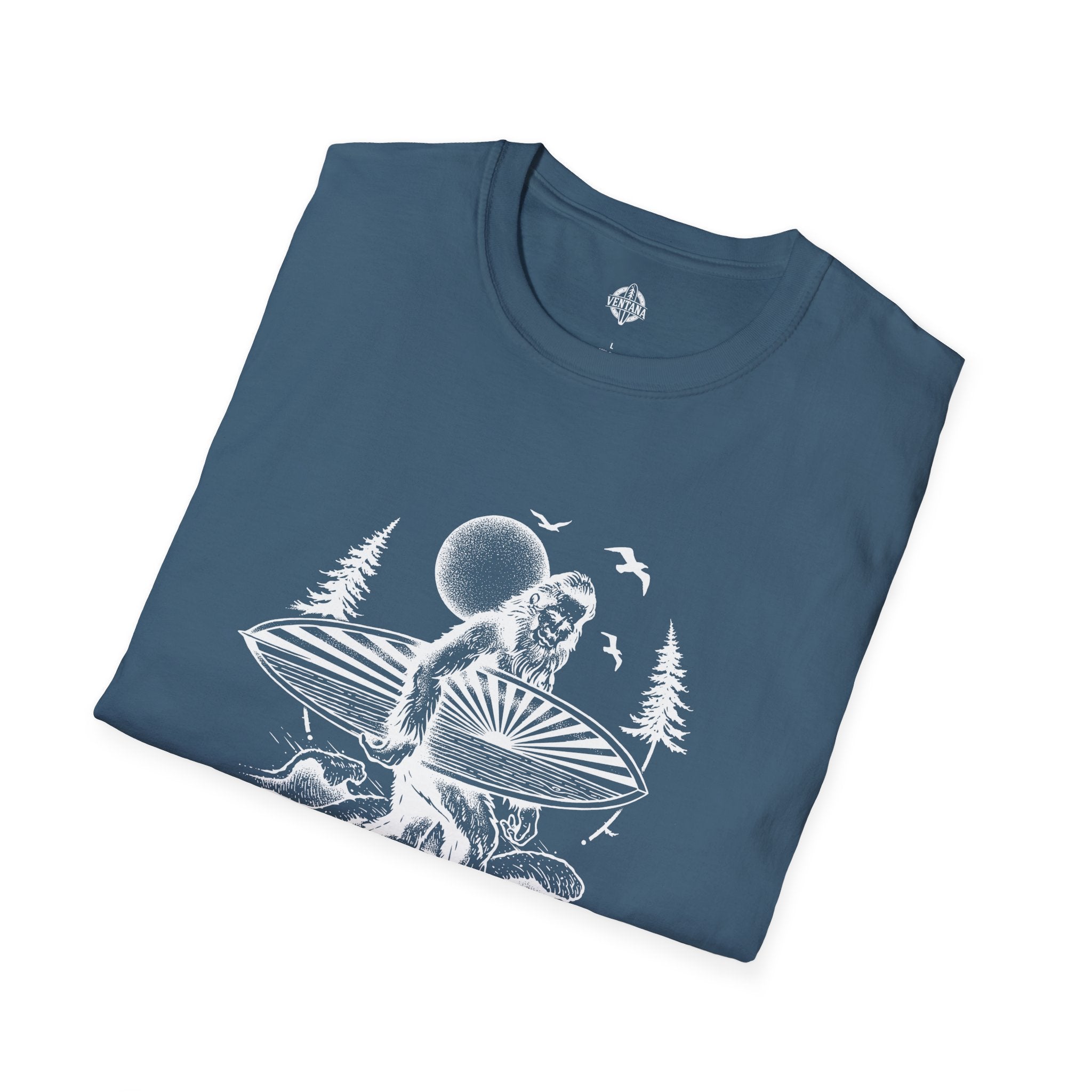 Ventana Surfsquatch by Thiago Bianchini Unisex - Soft Style U.S. Cotton T-Shirt