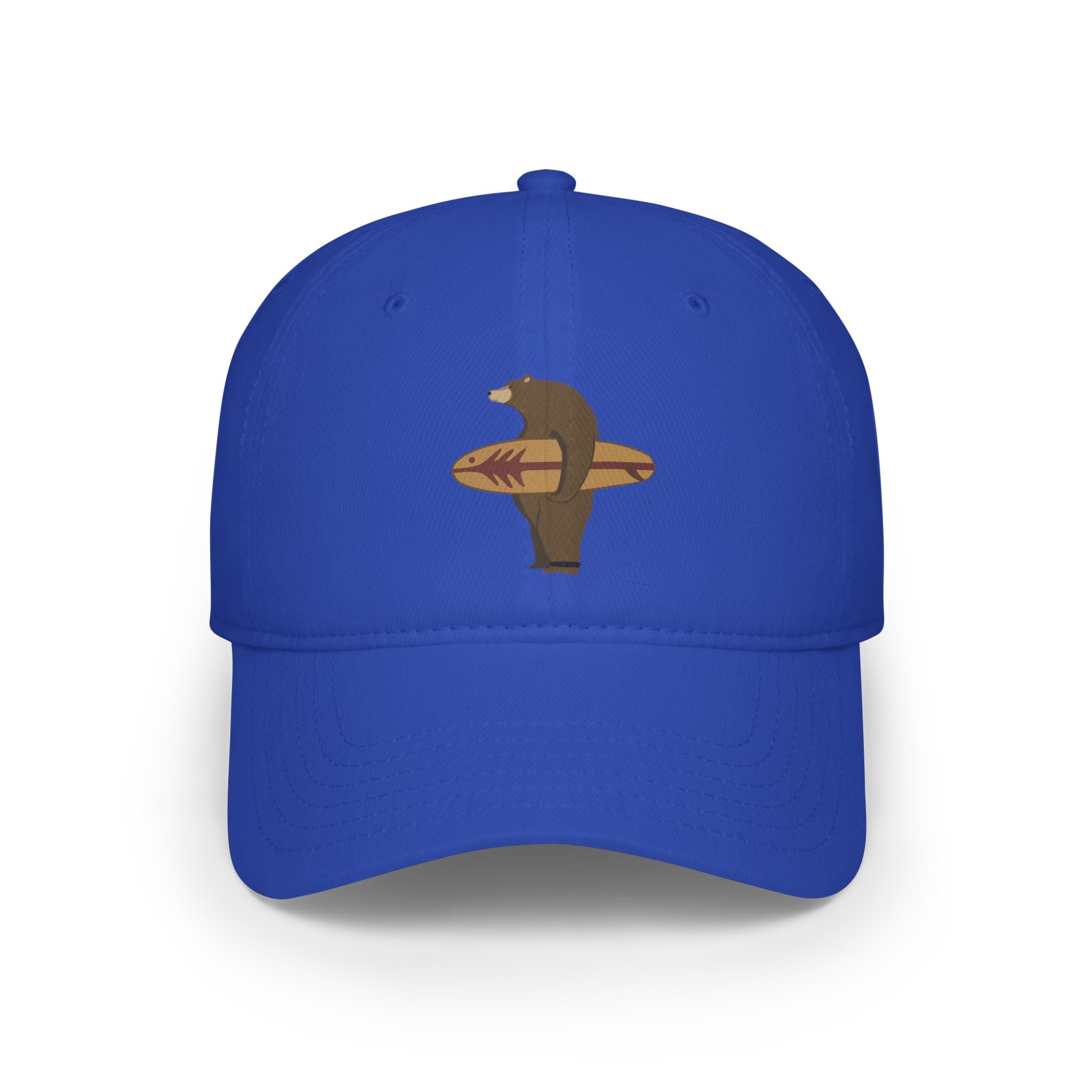 Surfing Grizzly Bear by Fabian Lavater - 100% Cotton Baseball Cap