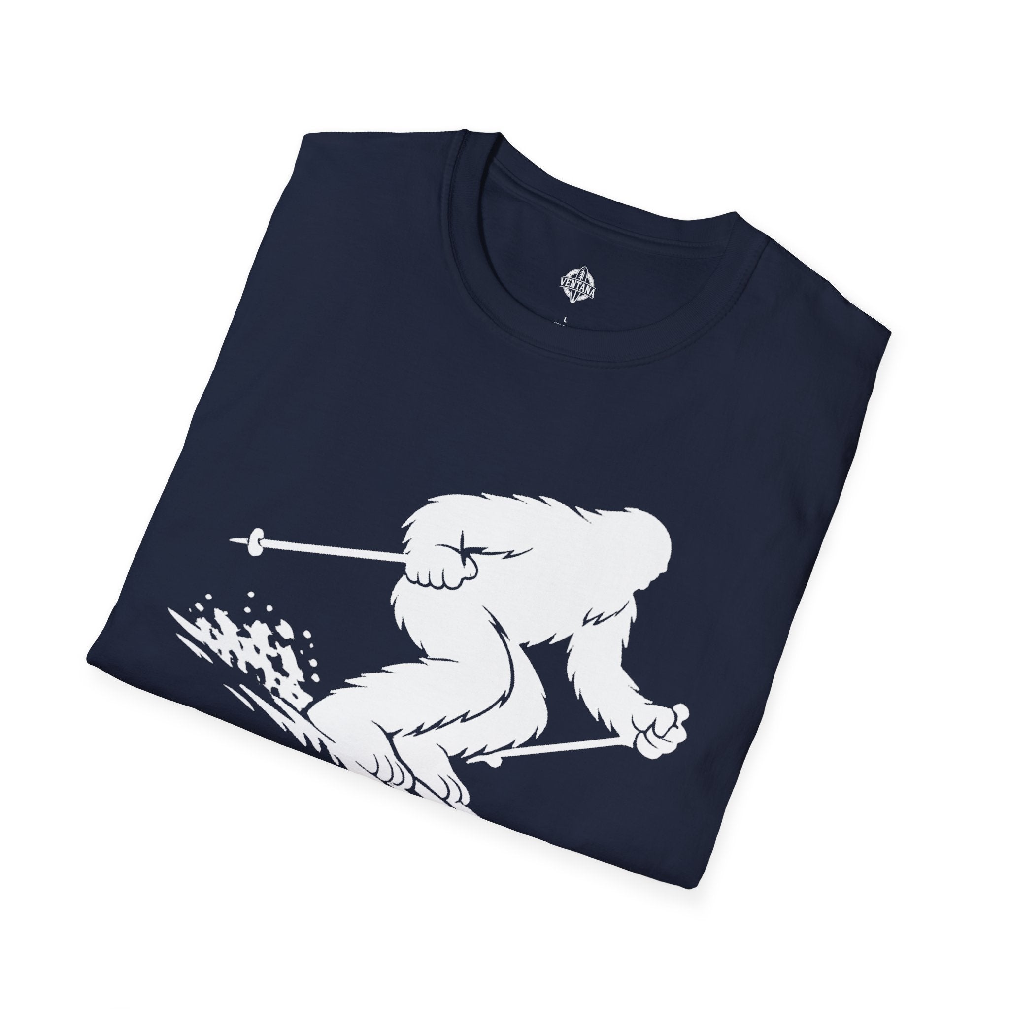 Ventana Shreddy Yeti Ski Unisex - U.S. Cotton T-Shirt