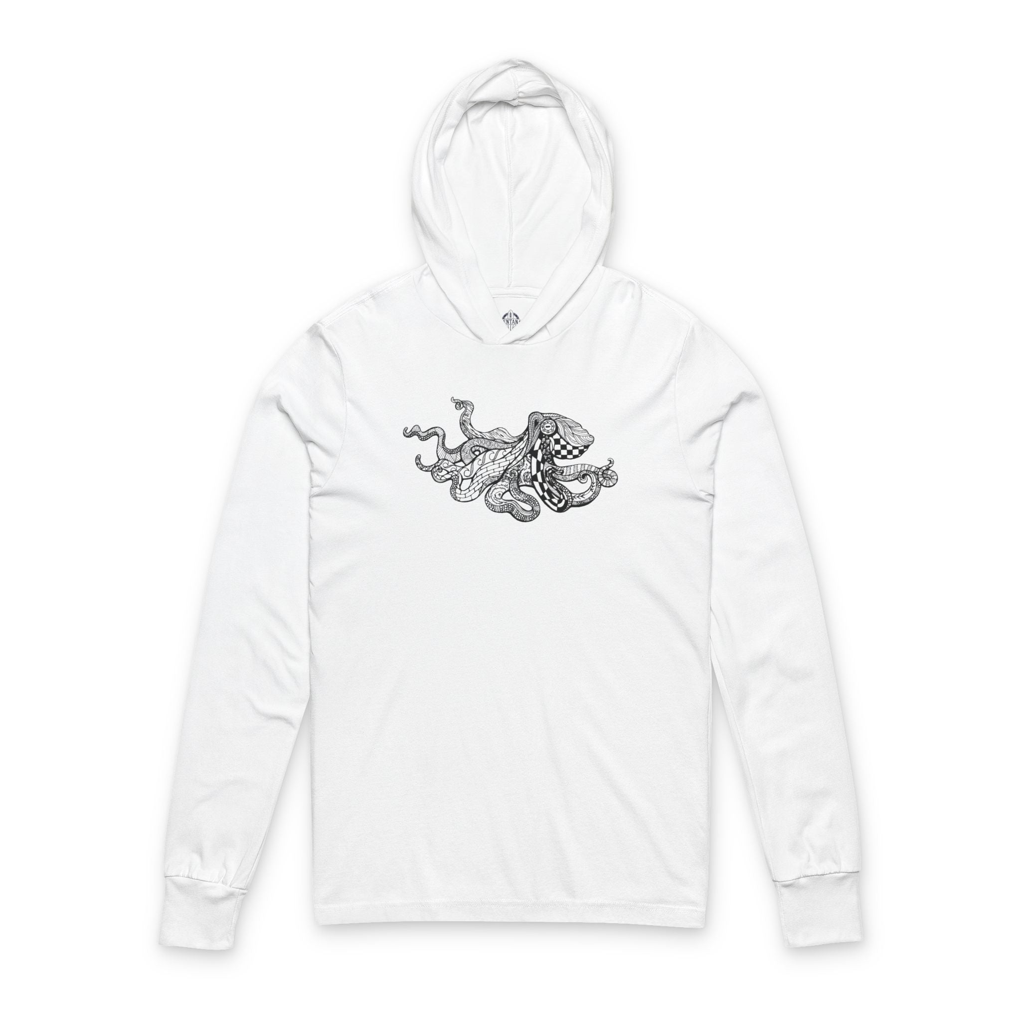 Ventangle Octopus Unisex - Cotton Long Sleeve Hooded T-Shirt