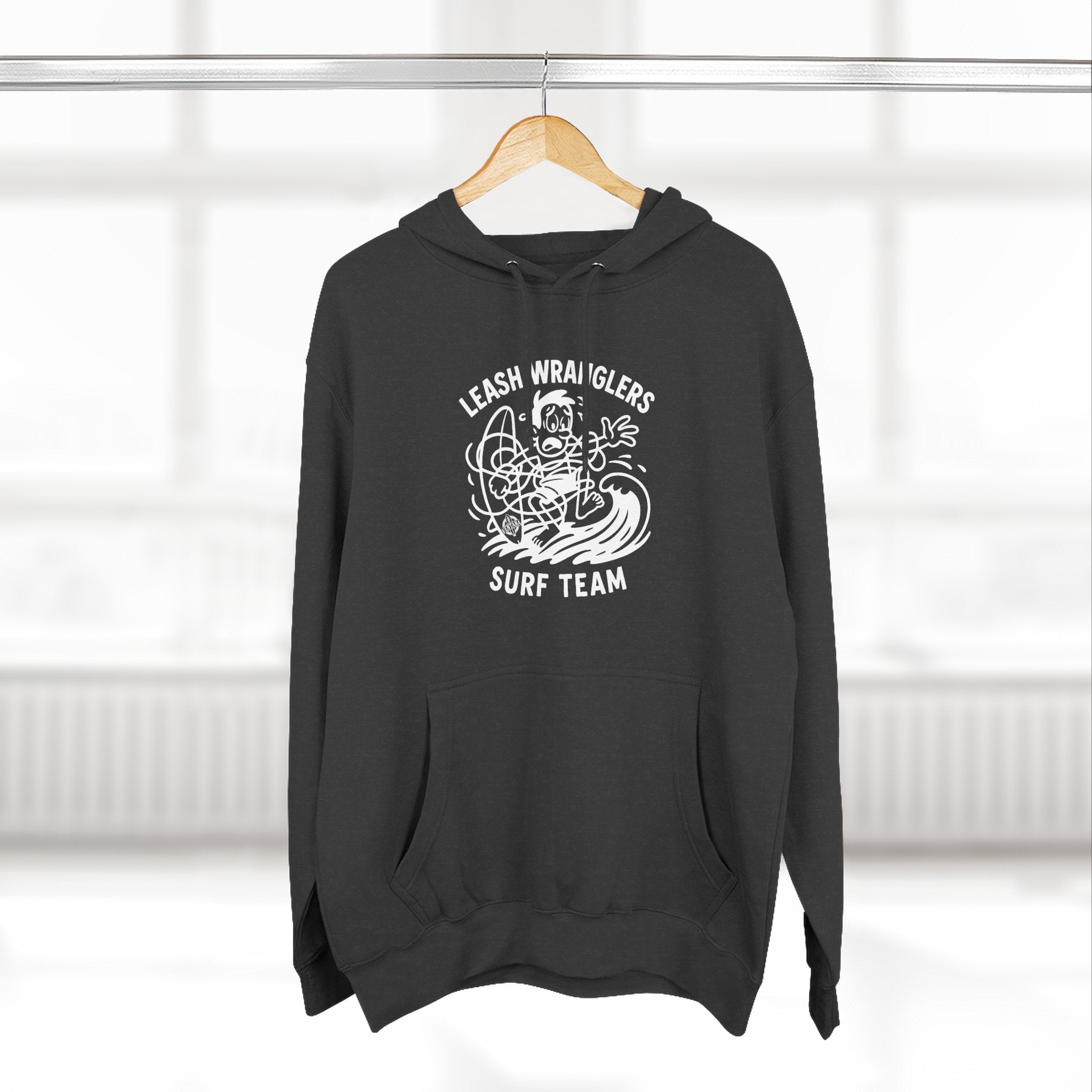 Leash Wranglers Surf Team Unisex - Pull-Over Cotton Blend Fleece Hoodie