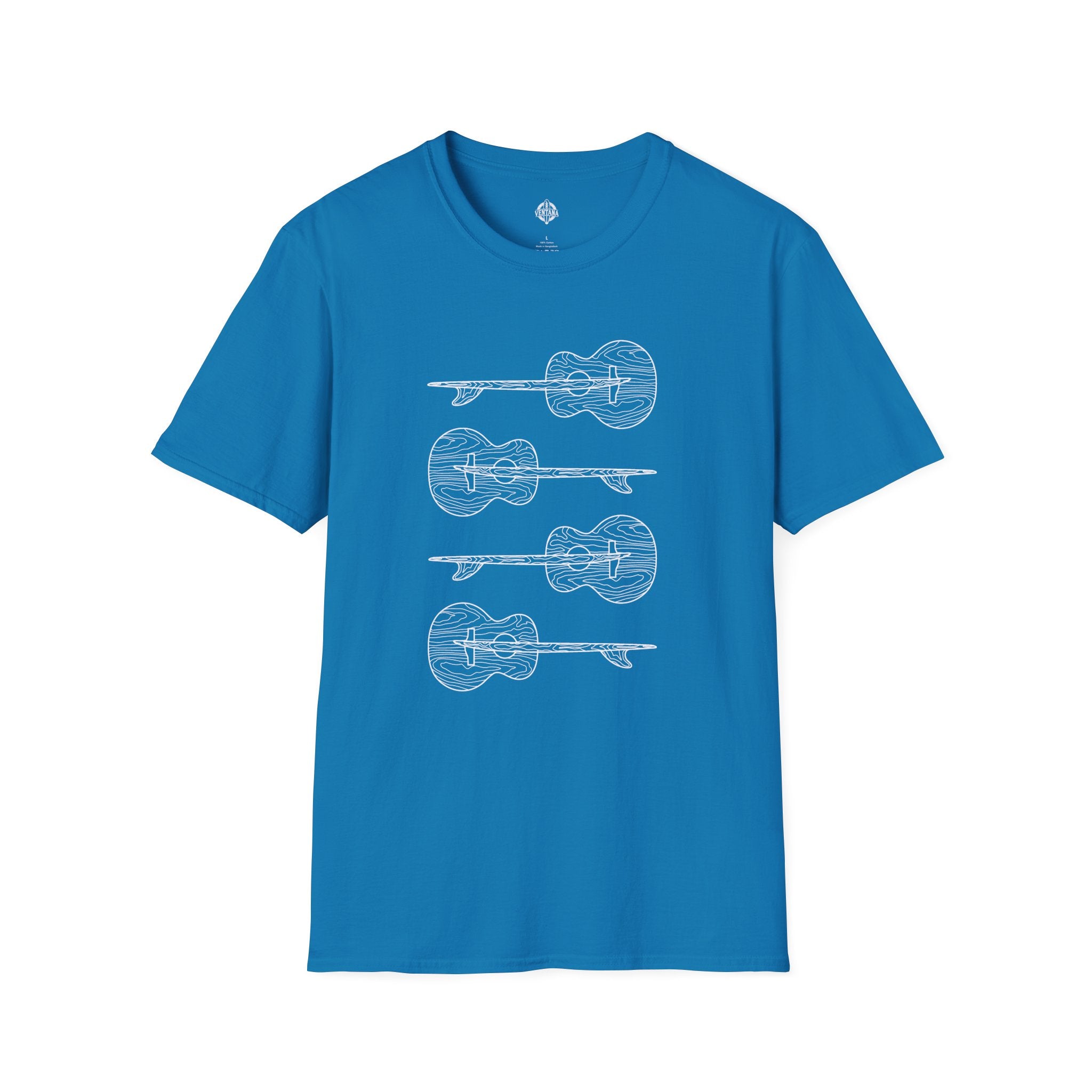 Ventana Santa Cruz Guitar Collab Unisex - Soft Style U.S. Cotton T-Shirt