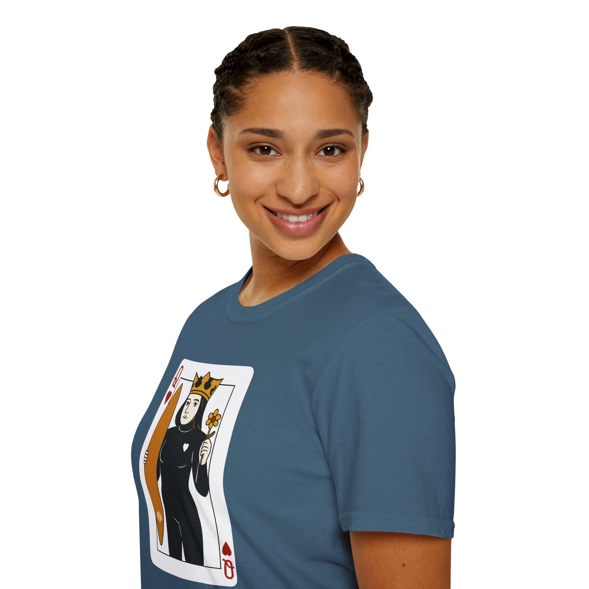 Queen of Hearts Surfer Unisex - U.S. Cotton T-Shirt