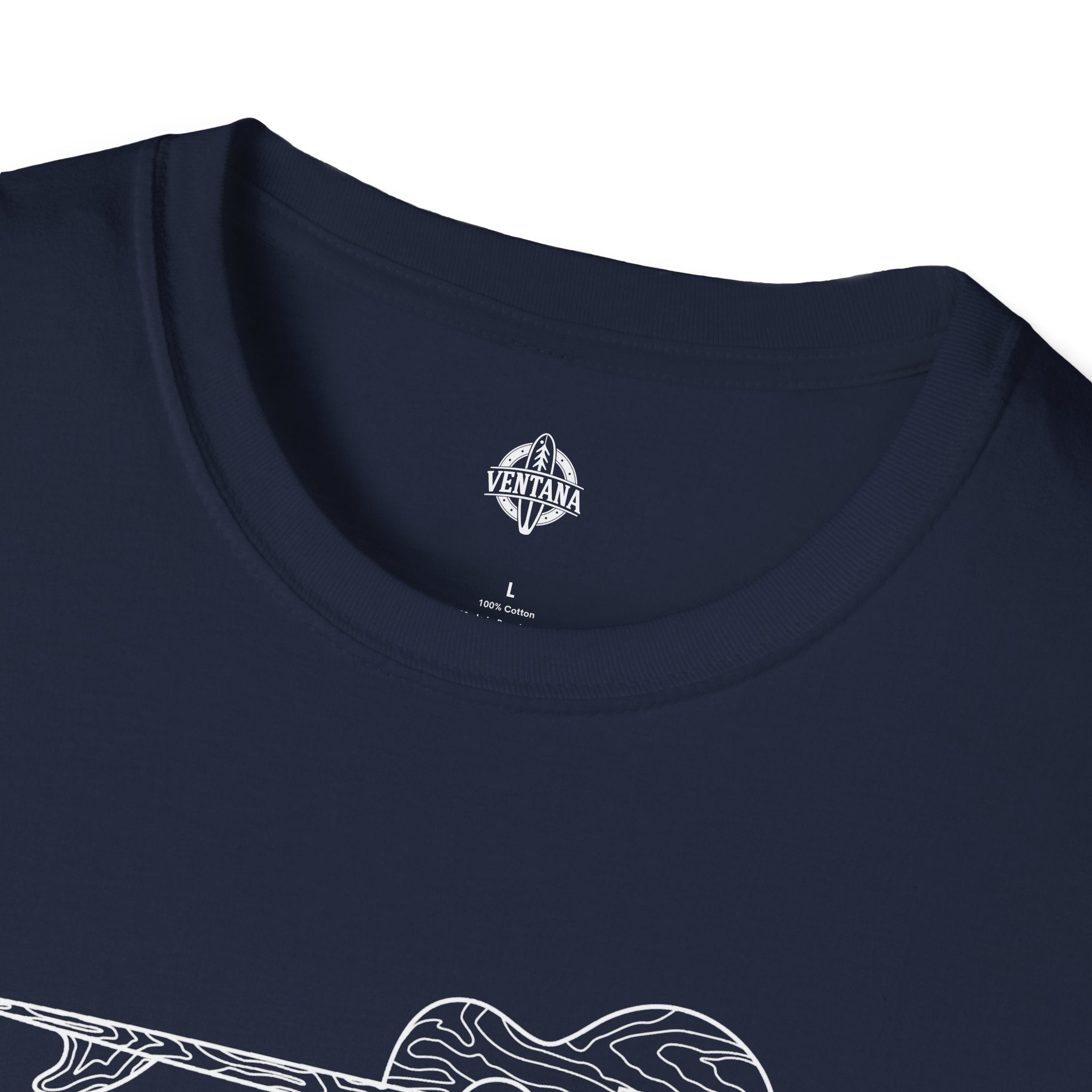 Ventana Santa Cruz Guitar Collab Unisex - Soft Style U.S. Cotton T-Shirt