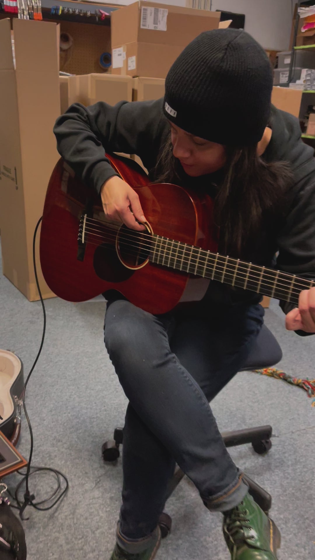 Brenda Martinez of Bonita Azul, Fulminante & Santa Cruz Guitar Co.