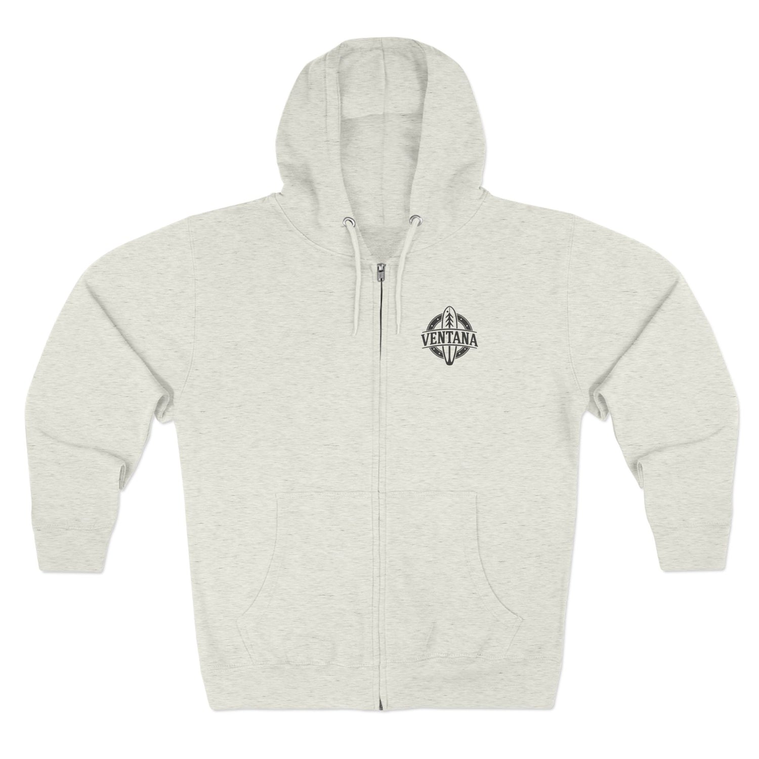 Ventana Monterey Bay by Thiago Bianchini Unisex - Zip Cotton Blend Fleece Hoodie