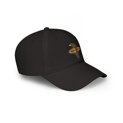 Surfing Grizzly Bear by Fabian Lavater - 100% Cotton Baseball Cap
