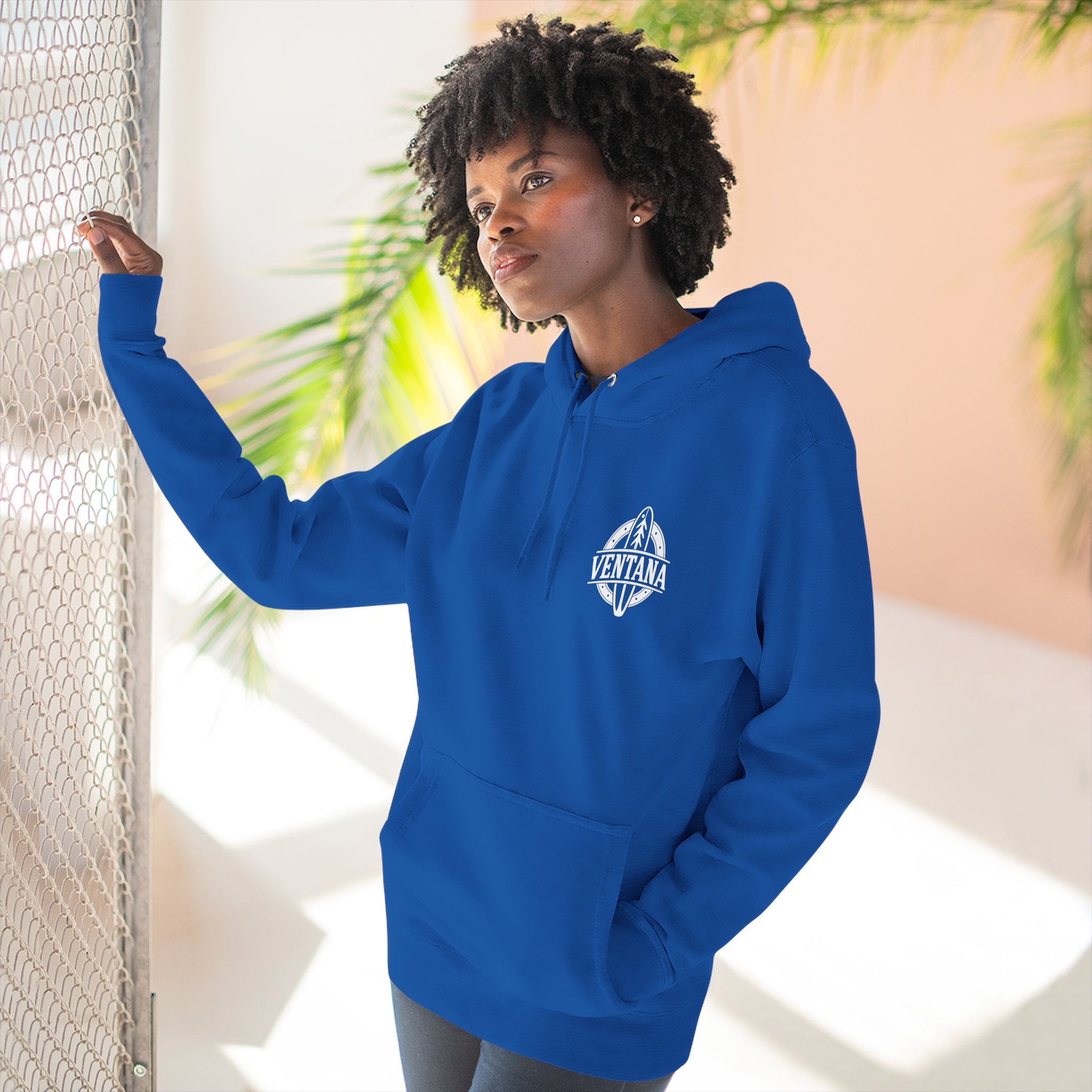 Ventana Monterey Bay by Thiago Bianchini Unisex - Pull-Over Cotton Blend Fleece Hoodie