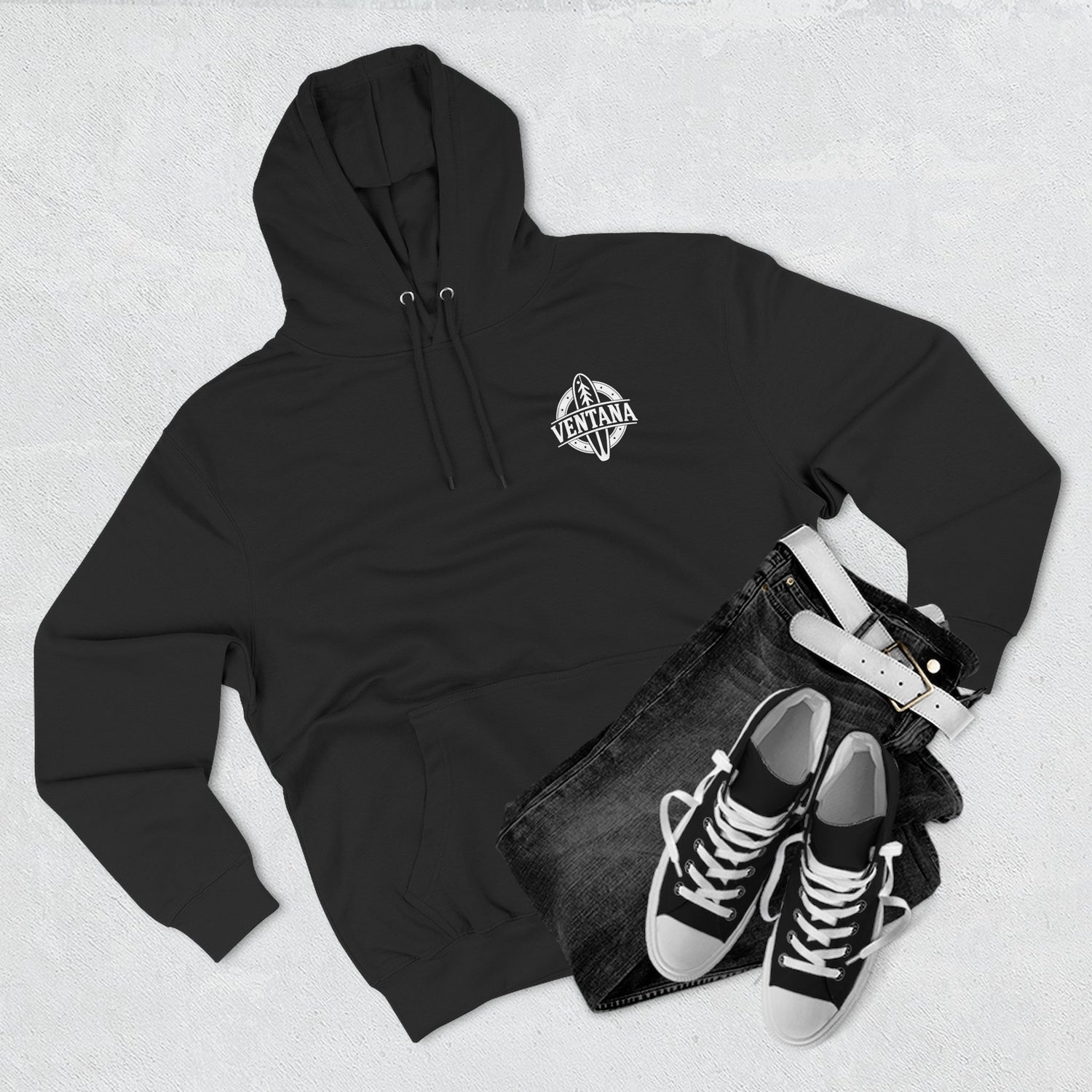 Ventana Monterey Bay by Thiago Bianchini Unisex - Pull-Over Cotton Blend Fleece Hoodie