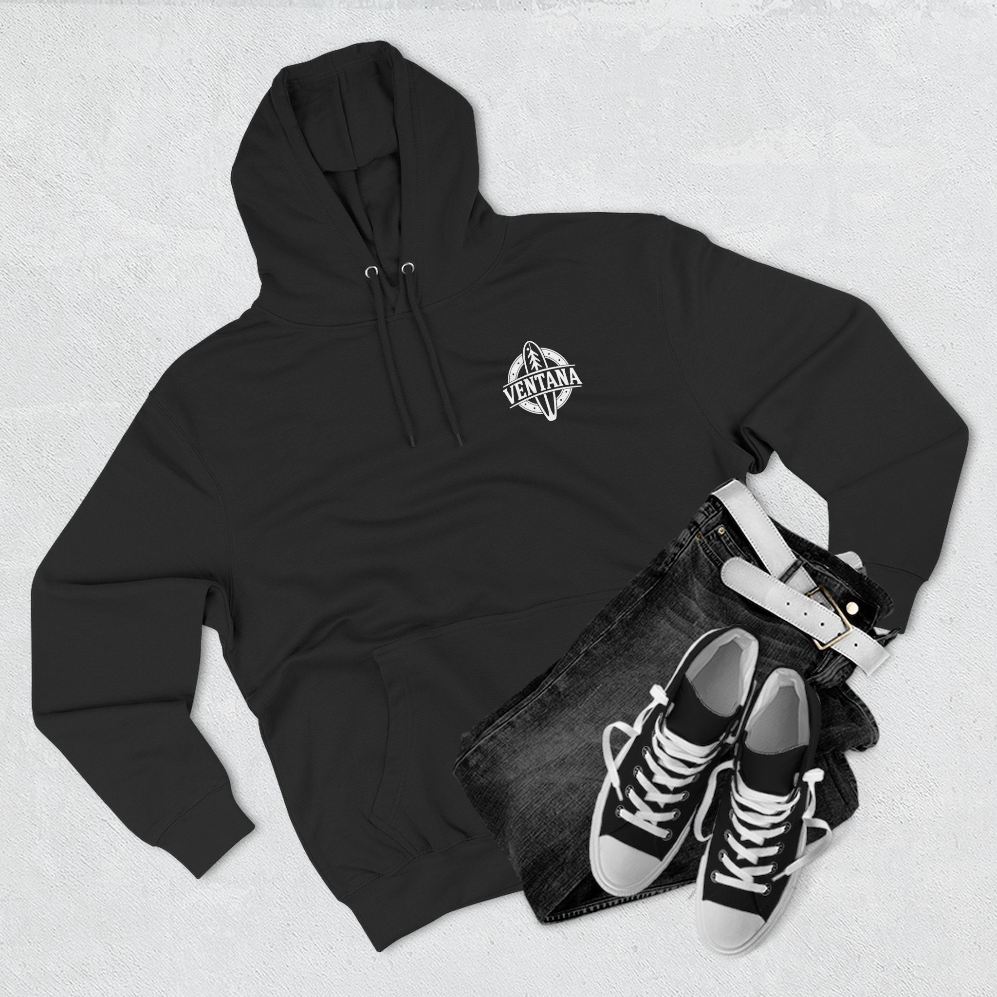 Ventana Monterey Bay by Thiago Bianchini Unisex - Pull-Over Cotton Blend Fleece Hoodie