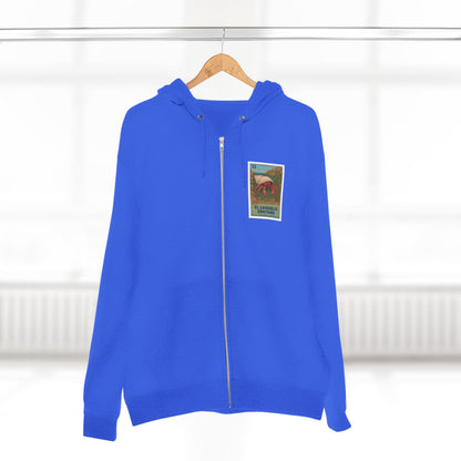 Hermit Crab Lotería Unisex - Zip Cotton Blend Fleece Hoodie (El Cangrejo Ermitaño)