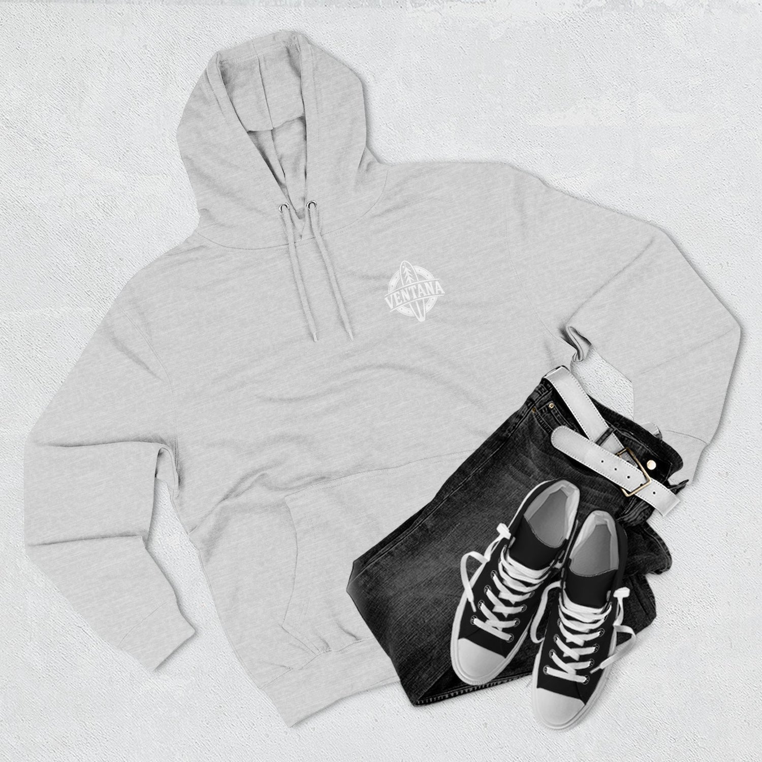 Ventana Monterey Bay by Thiago Bianchini Unisex - Pull-Over Cotton Blend Fleece Hoodie