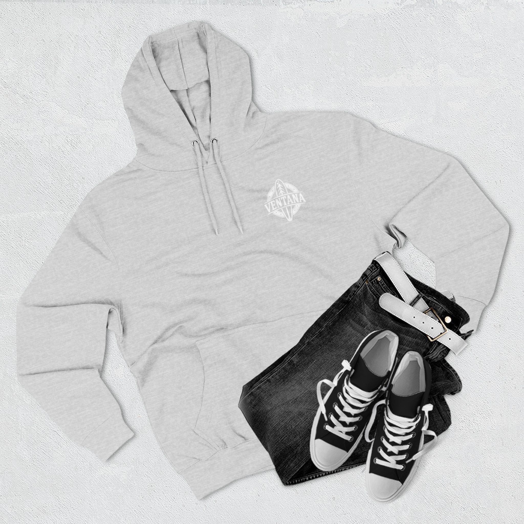 Ventana Monterey Bay by Thiago Bianchini Unisex - Pull-Over Cotton Blend Fleece Hoodie