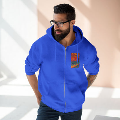 Aptos California Psychedelic Unisex - Zip Cotton Blend Fleece Hoodie