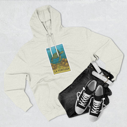Turtle Lotería Unisex - Pull-Over Cotton Blend Fleece Hoodie (La Tortuga)
