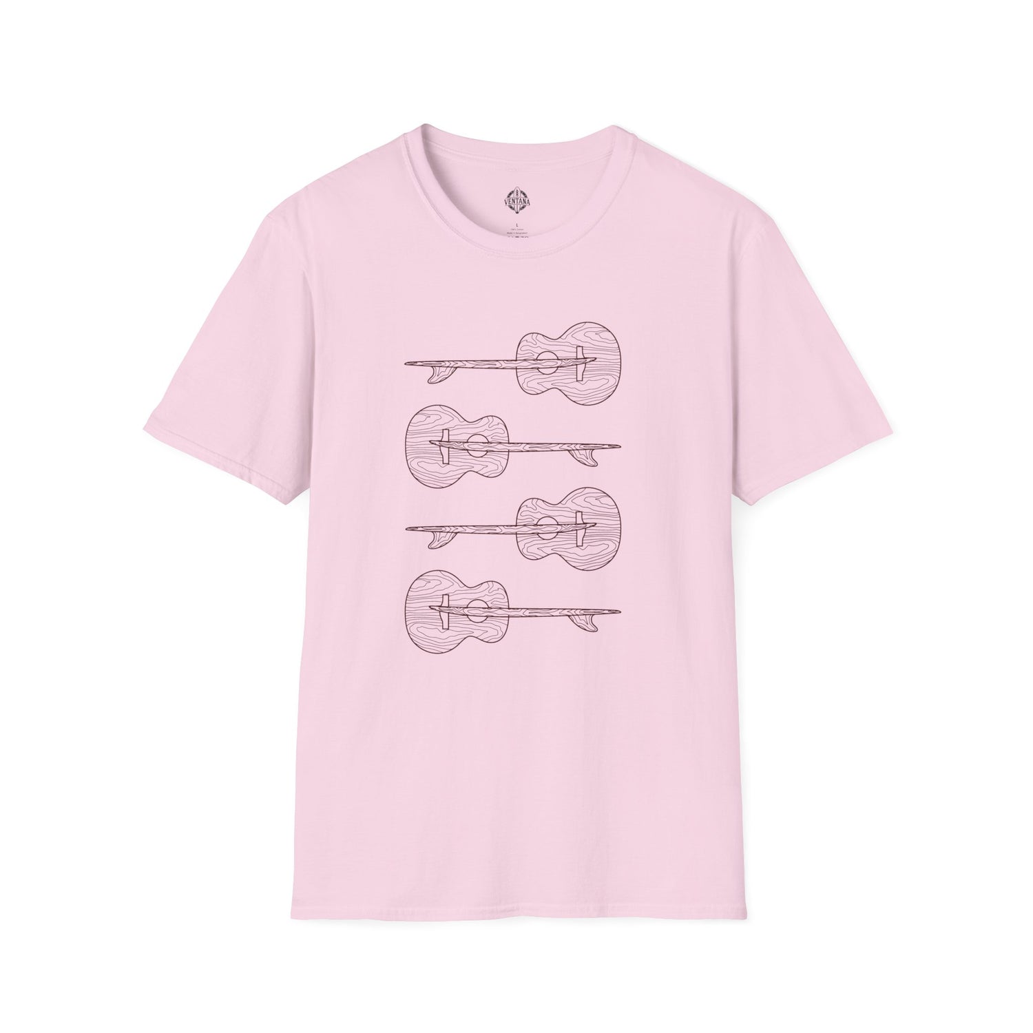 Ventana Santa Cruz Guitar Collab Unisex - Soft Style U.S. Cotton T-Shirt