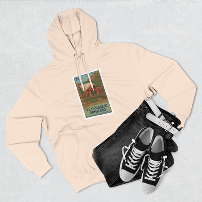 Hermit Crab Lotería Unisex - Pull-Over Cotton Blend Fleece Hoodie (El Cangrejo Ermitaño)